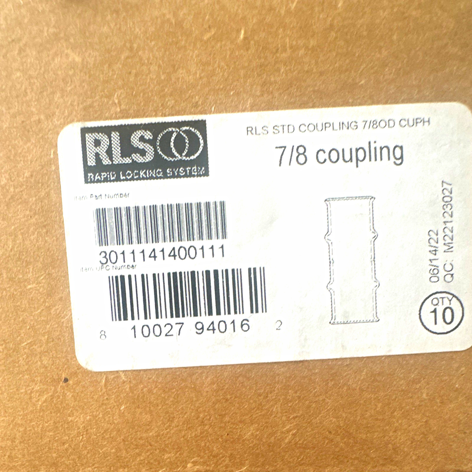 RLS 7/8” Refrigerant Copper Press Coupling 10-Pack 3011141400111 NEW SEALED RLS 7/8” Refrigerant Copper Press Coupling 10-Pack 3011141400111 NEW SEALED