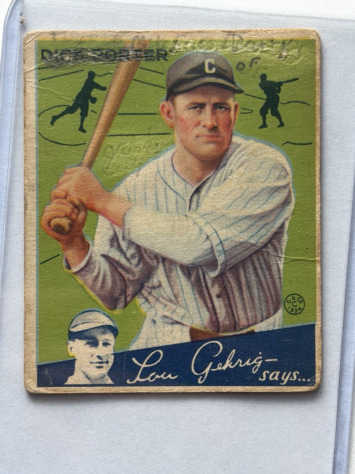 1934 Goudey Big League Chewing Gum - R320 Dick Porter #43 (RC)