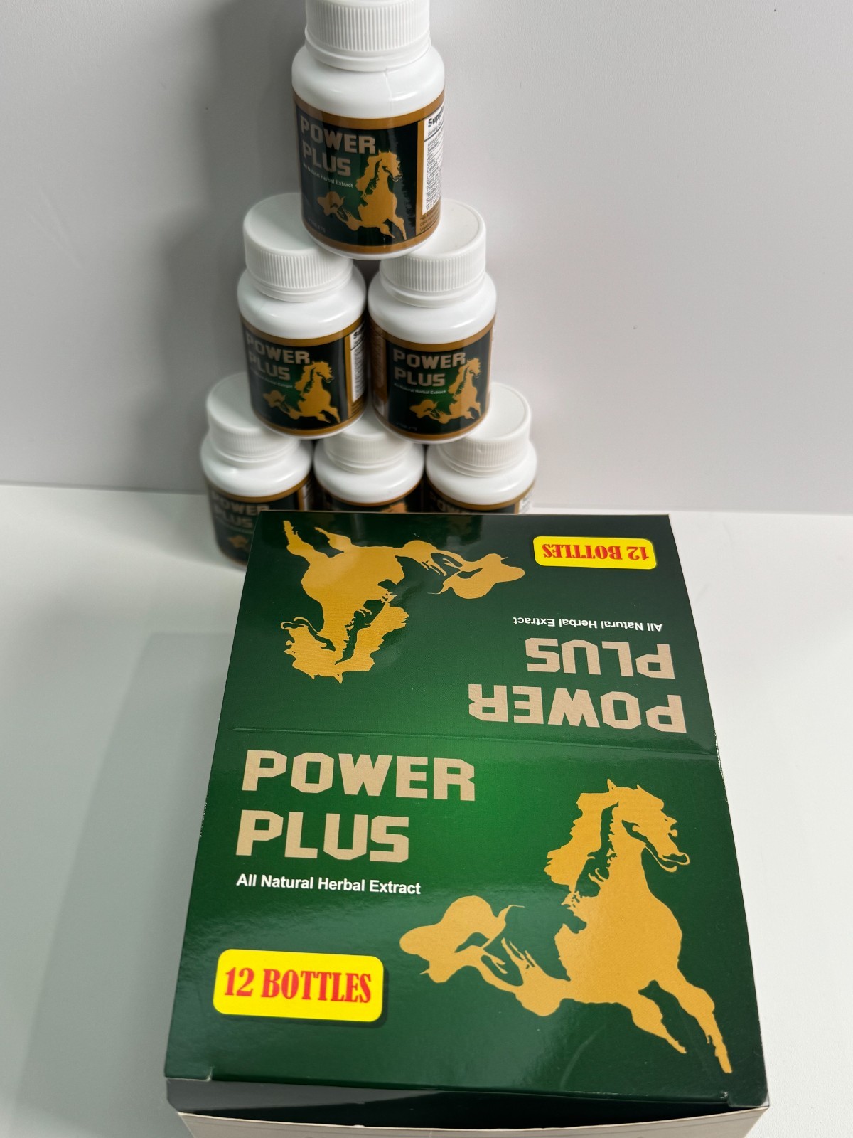 POWER-PLUS GINSENG Capsules Supplement (Box of 12 bottles )