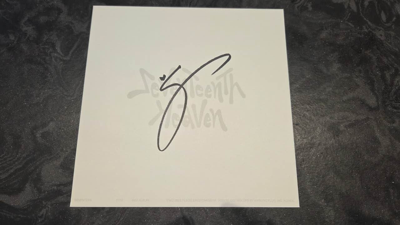 SEVENTEEN S.Coups Signed Official Autographed Mini 11th Album SEVENTEENTH HEAVEN