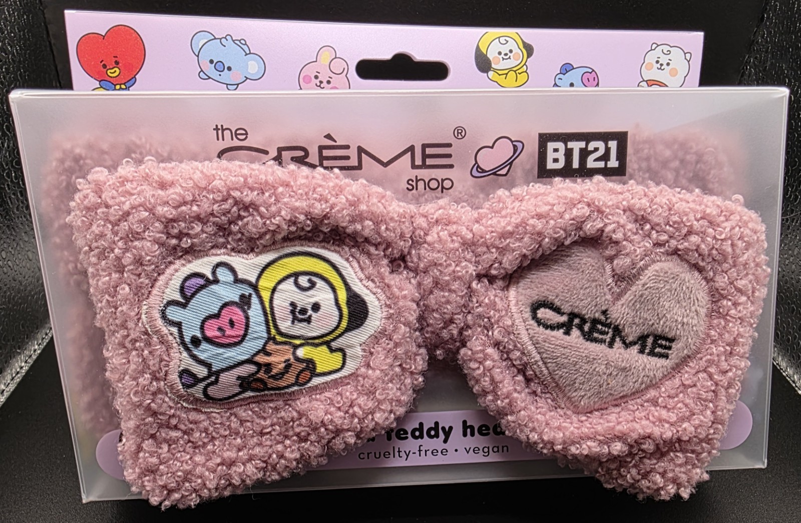NEW The Crème Shop x BT21 BABY Plush Spa Teddy Headband Purple