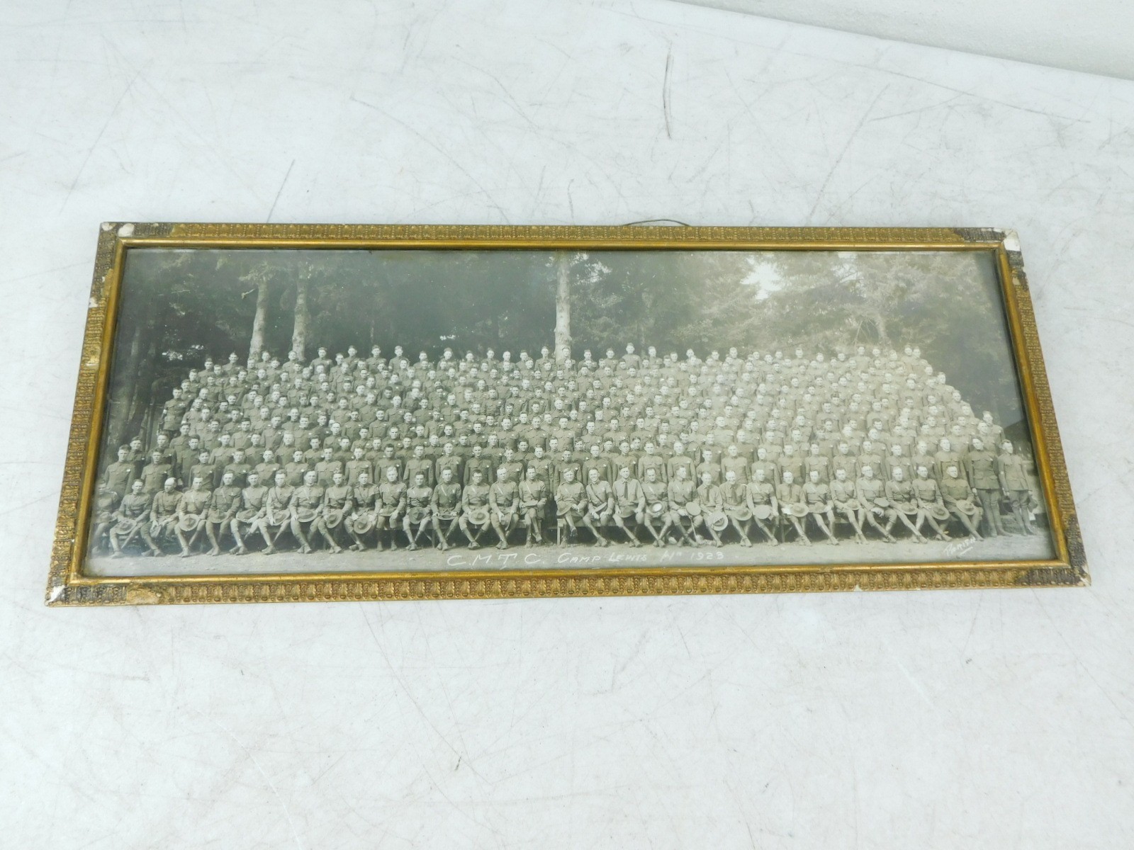 1923 Antique Panoramic Photograph CMTC Camp Lewis Signd Parish WW1 Military Men 1923 Antique Panoramic Photograph CMTC Camp Lewis Signd Parish WW1 Military Men