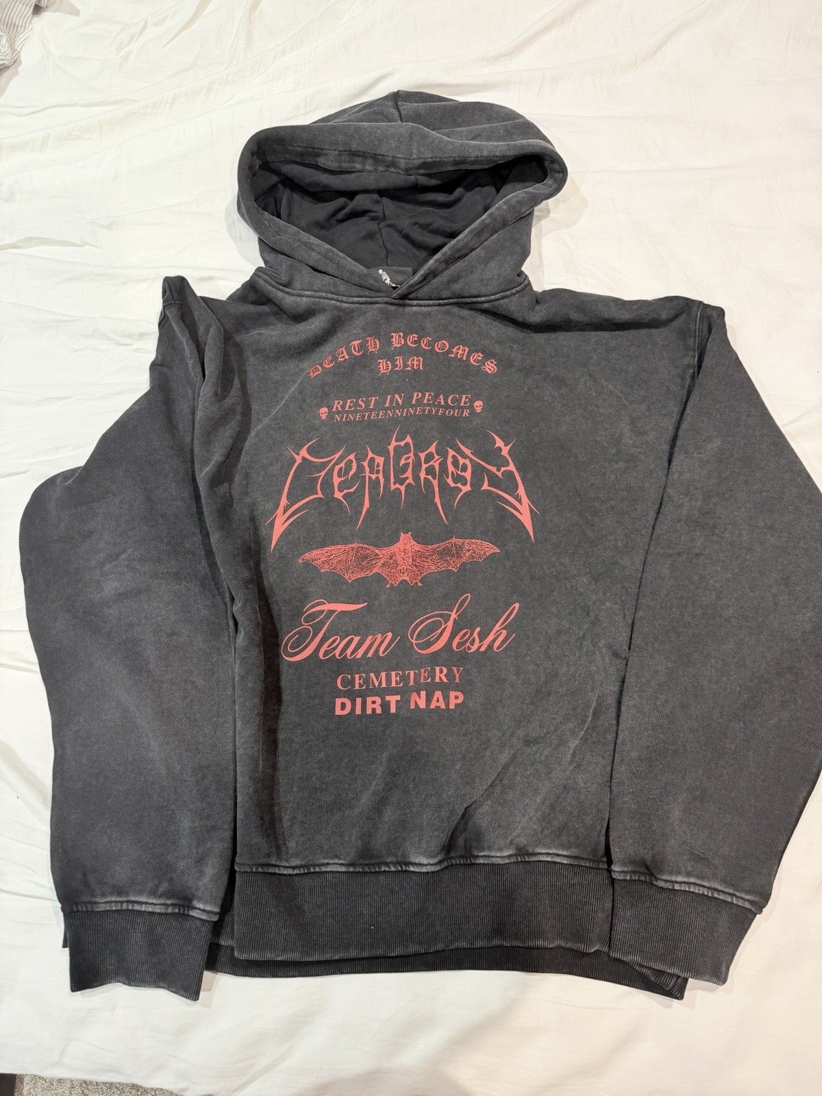 TeamSESH SESH BONES Death Becomes Him Hoodie Size L DEATHBECOMESHIM HOODIE LARGE
