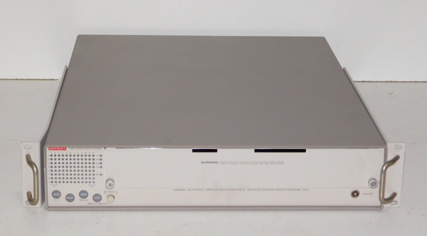 Keithley 708A Switching Mainframe System 96 Channel Controller Rack Mount Unit Keithley 708A Switching Mainframe System 96 Channel Controller Rack Mount Unit