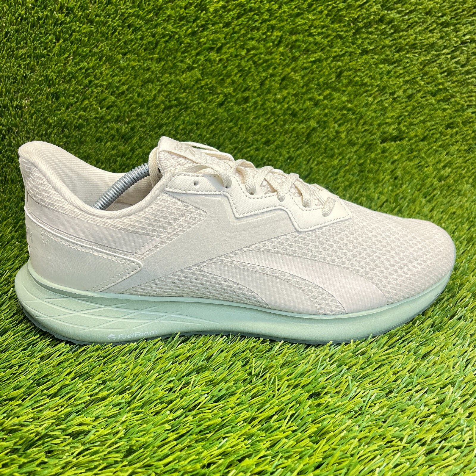 Reebok Energen Plus 2 Mens Size 11.5 Beige Green Athletic Running Shoes Sneakers