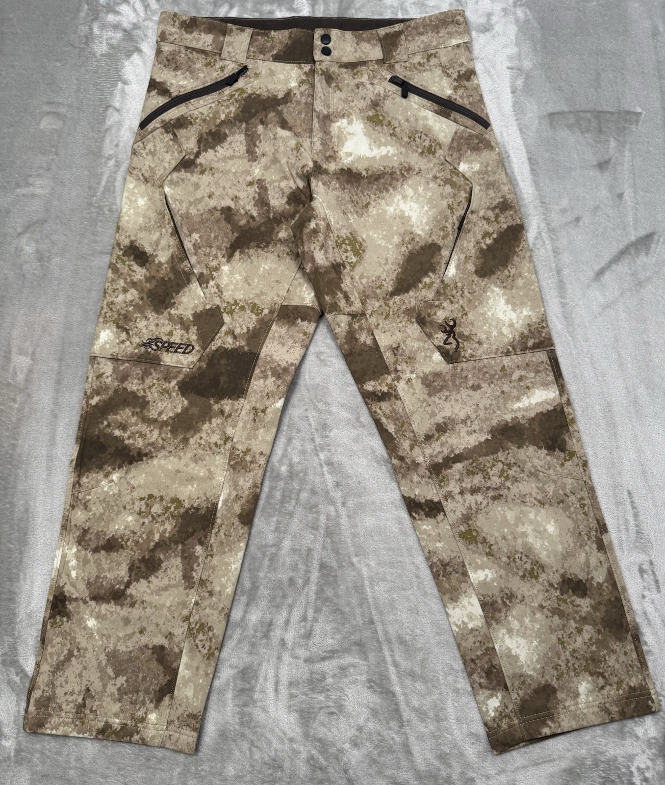 Browning Hells Canyon Speed Javelin Pants Mens 36 Soft Shell Fleece Camo A-TACS