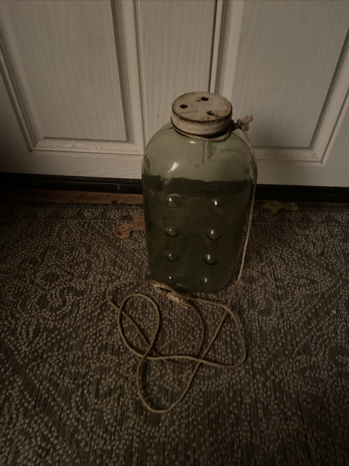 Antique McSwain Jr Glass Bait Trap Minnows & Roaches Jonesboro Arkansas