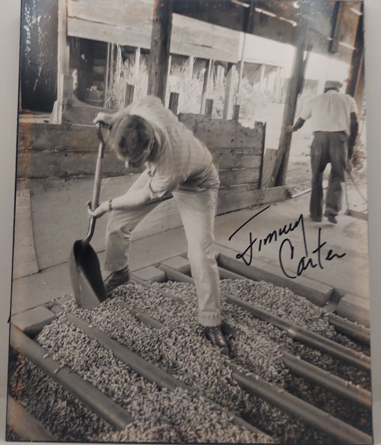 Jimmy Carter 8x10 Thick Stock Photo Autographed Full Signature