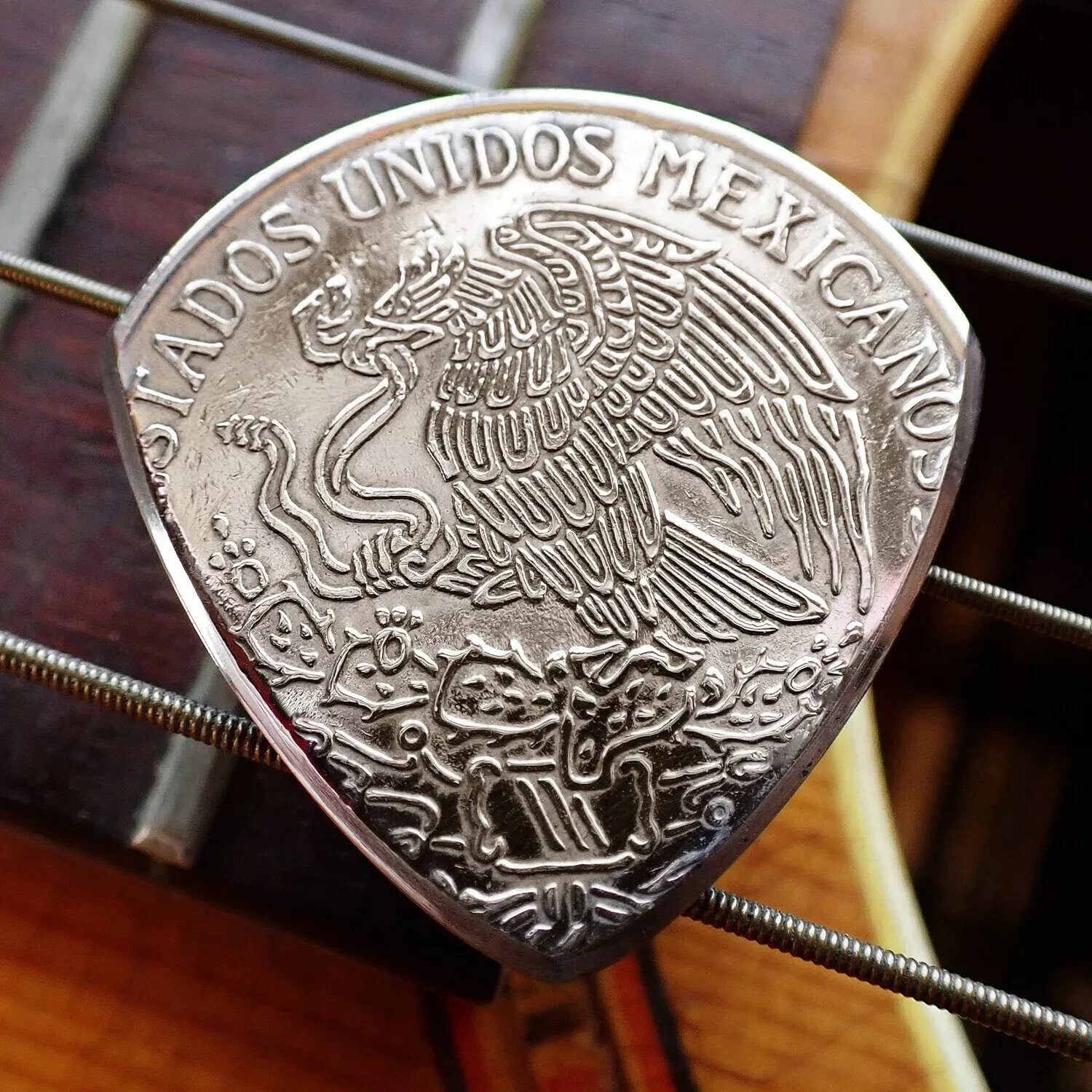 ZZ TOP Peso Plectrum- Mexican Coin Guitar Pick - Billy Gibbons - 