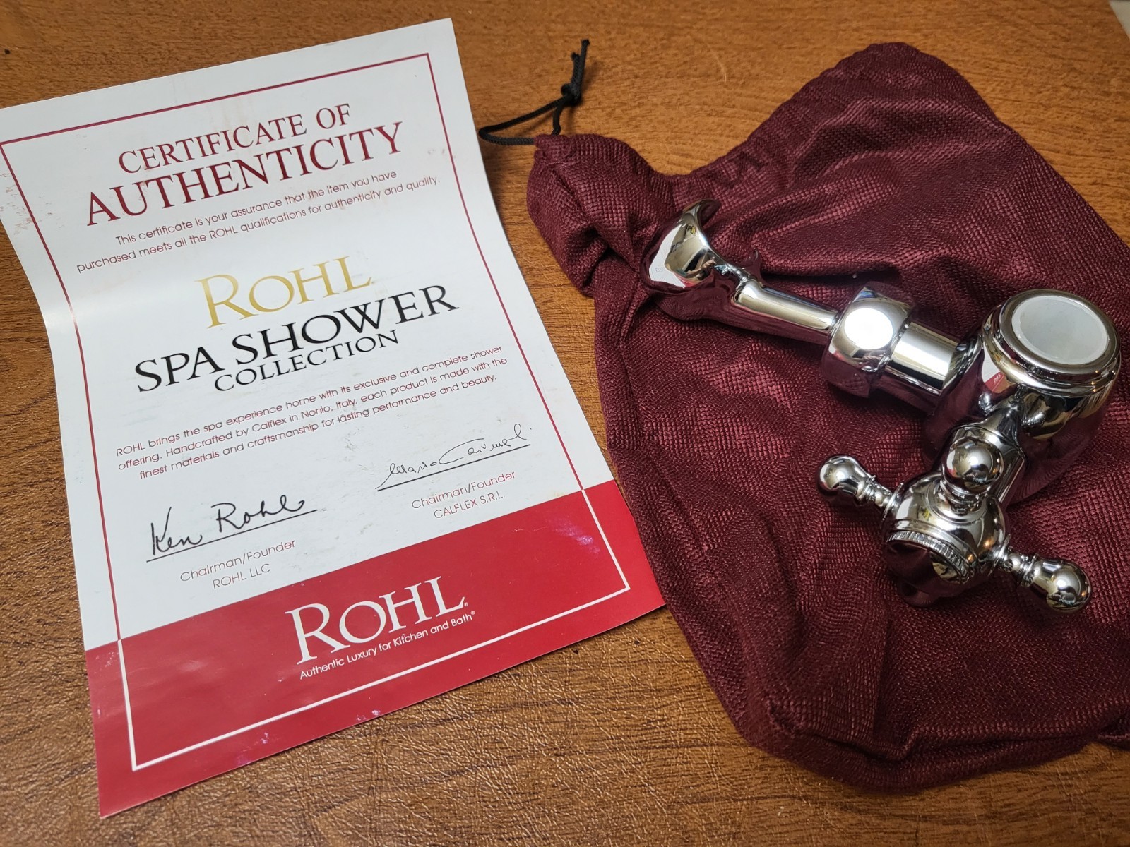 Rohl 1301/CENTRA Complete Brass Mounting with Lever Polished Chrome 