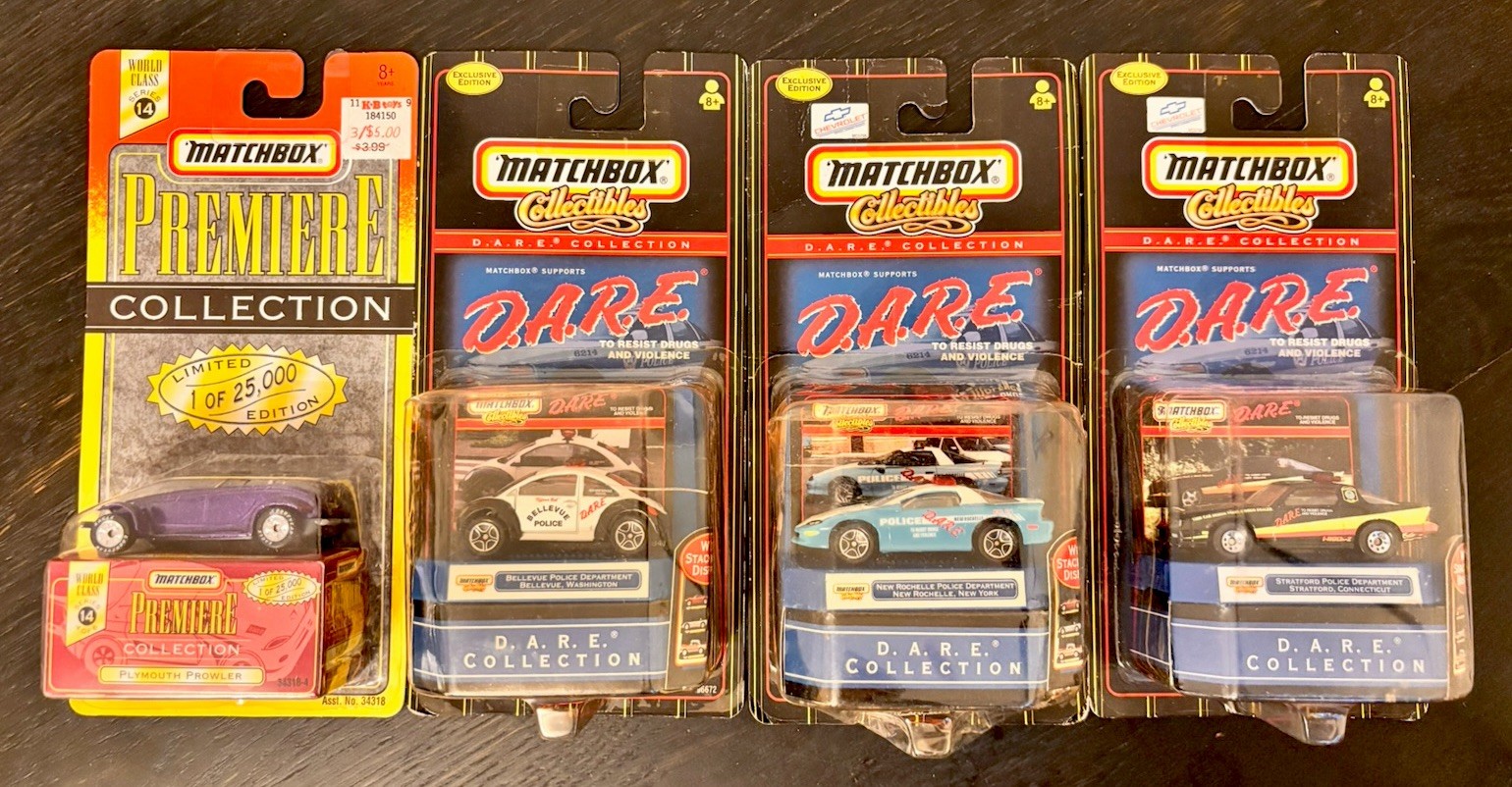 Matchbox 1:64 Diecast D.A.R.E. Collection & Premiere Limited , Lot of 4