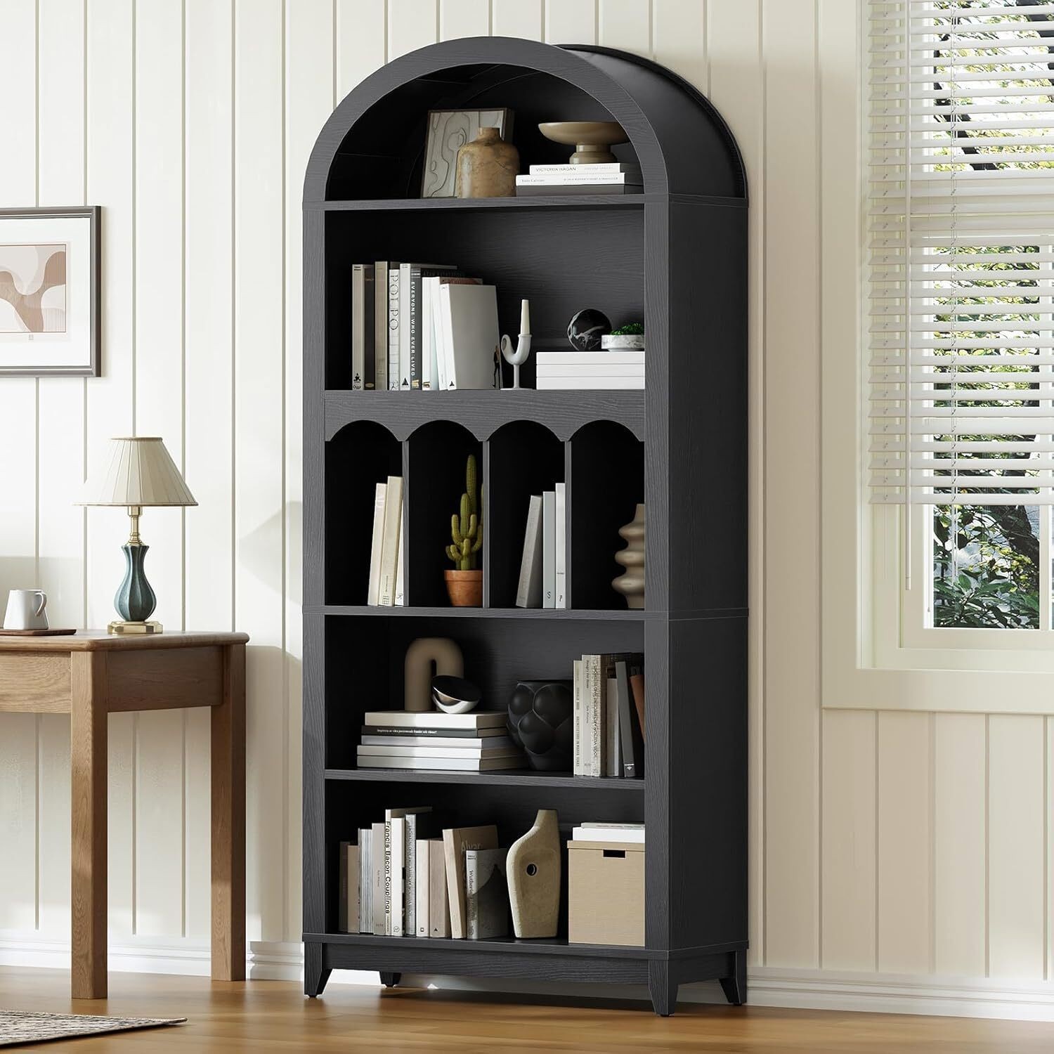 Arched Bookshelf Bookcase Farmhouse Wooden Book Shelf 31.5\ Arched Bookshelf Bookcase Farmhouse Wooden Book Shelf 31.5\