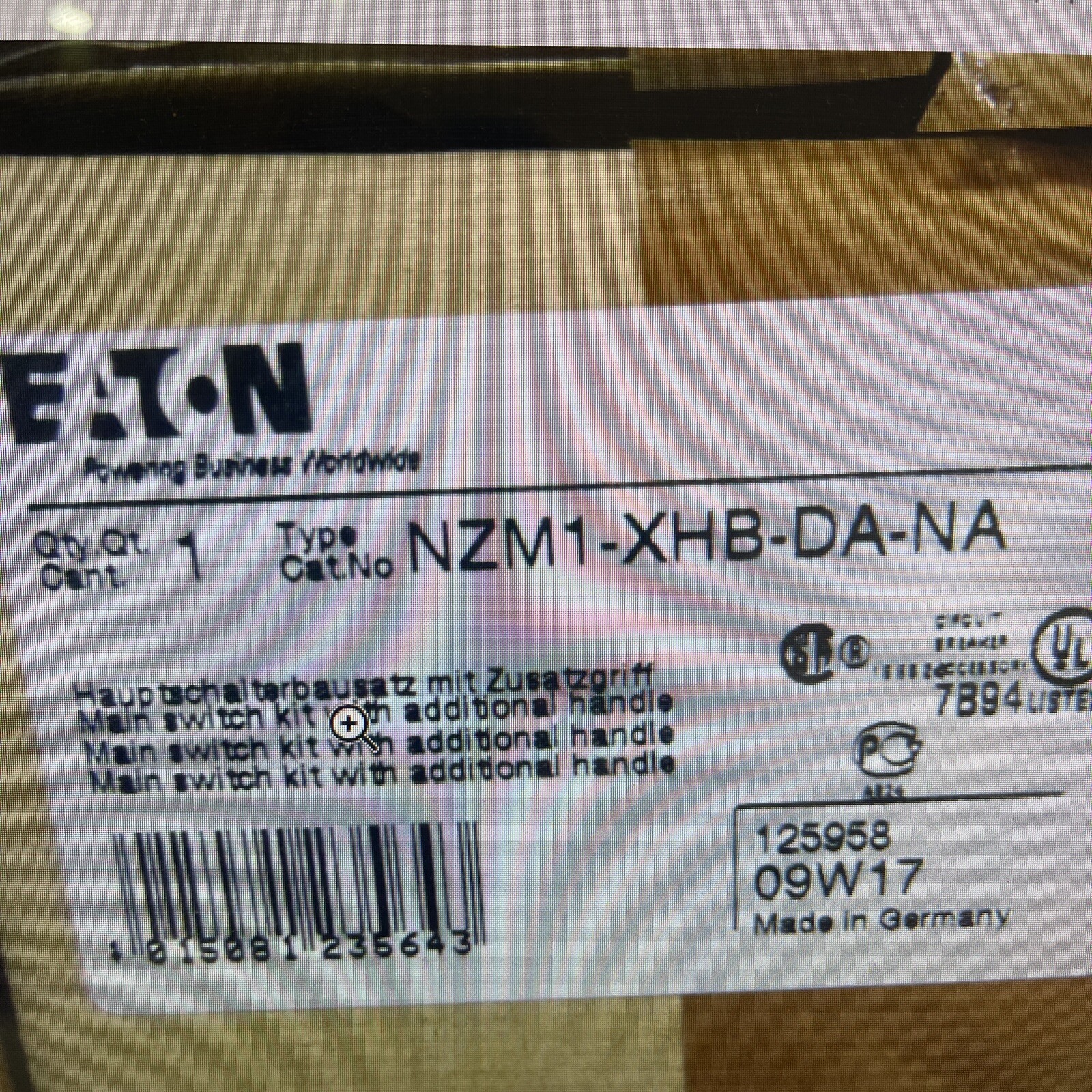 EATON DOUBLE. HANDLE. NZM1-XHB-DA-NA    FOR CIRCUIT BREAKER NZM1   USA STOCK