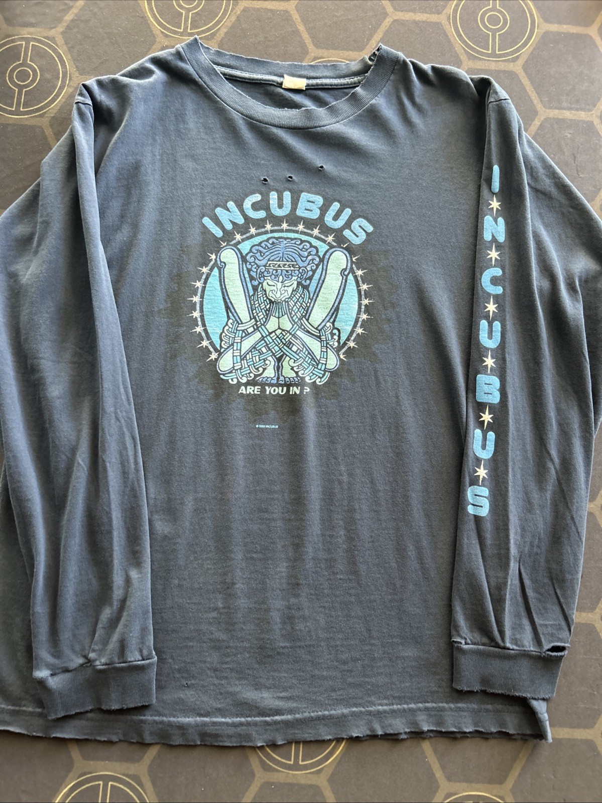 Incubus T-Shirt Y2K Vintage Graphic Long Sleeve 2002 size L Band Morning View