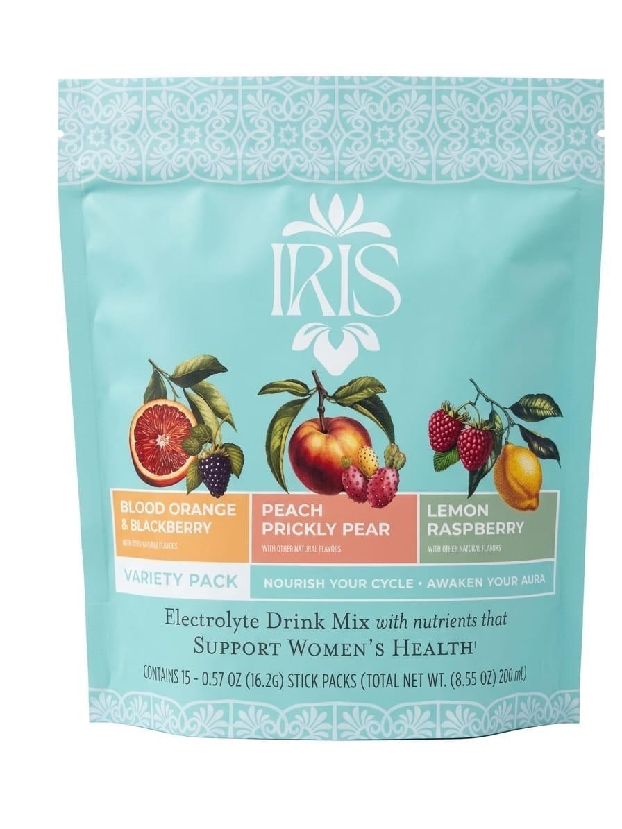 IRIS Electrolyte Drink Mix Variety Pack 15 Stick Packs Women\'s Health Hydration