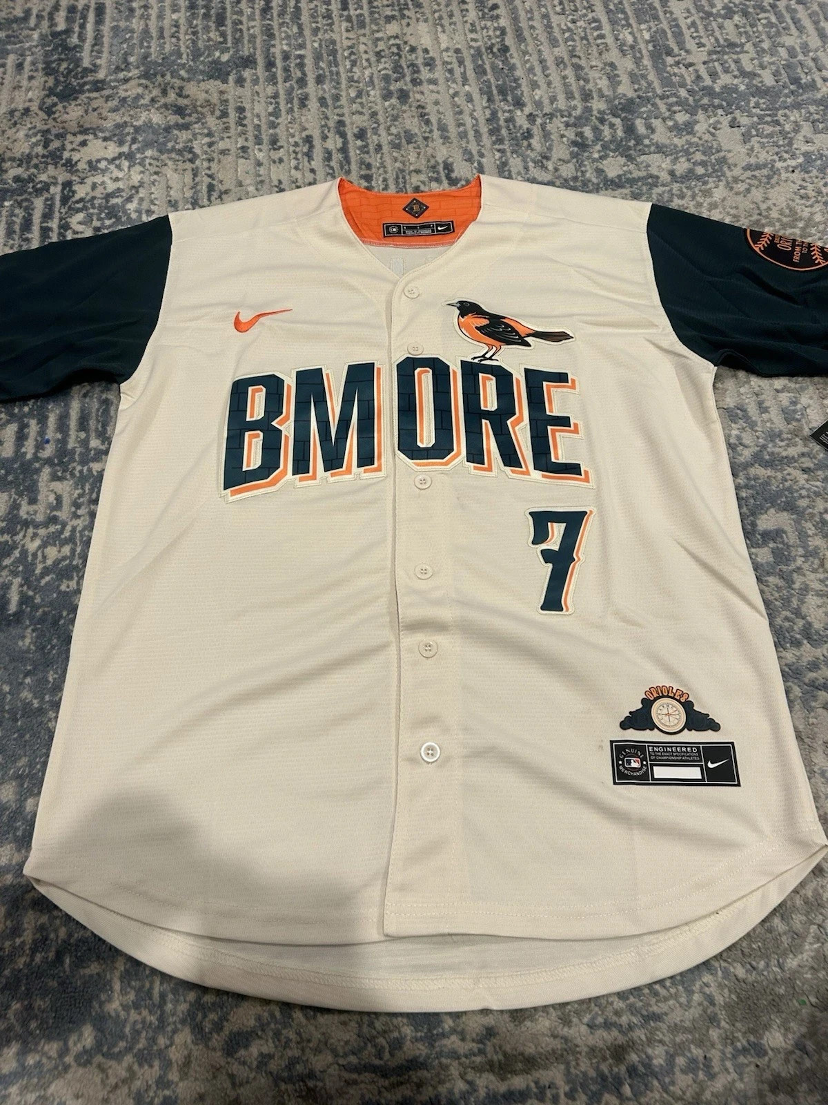 New Baltimore Orioles Jackson Holliday #7 City Connect Stitched Baseball Jersey