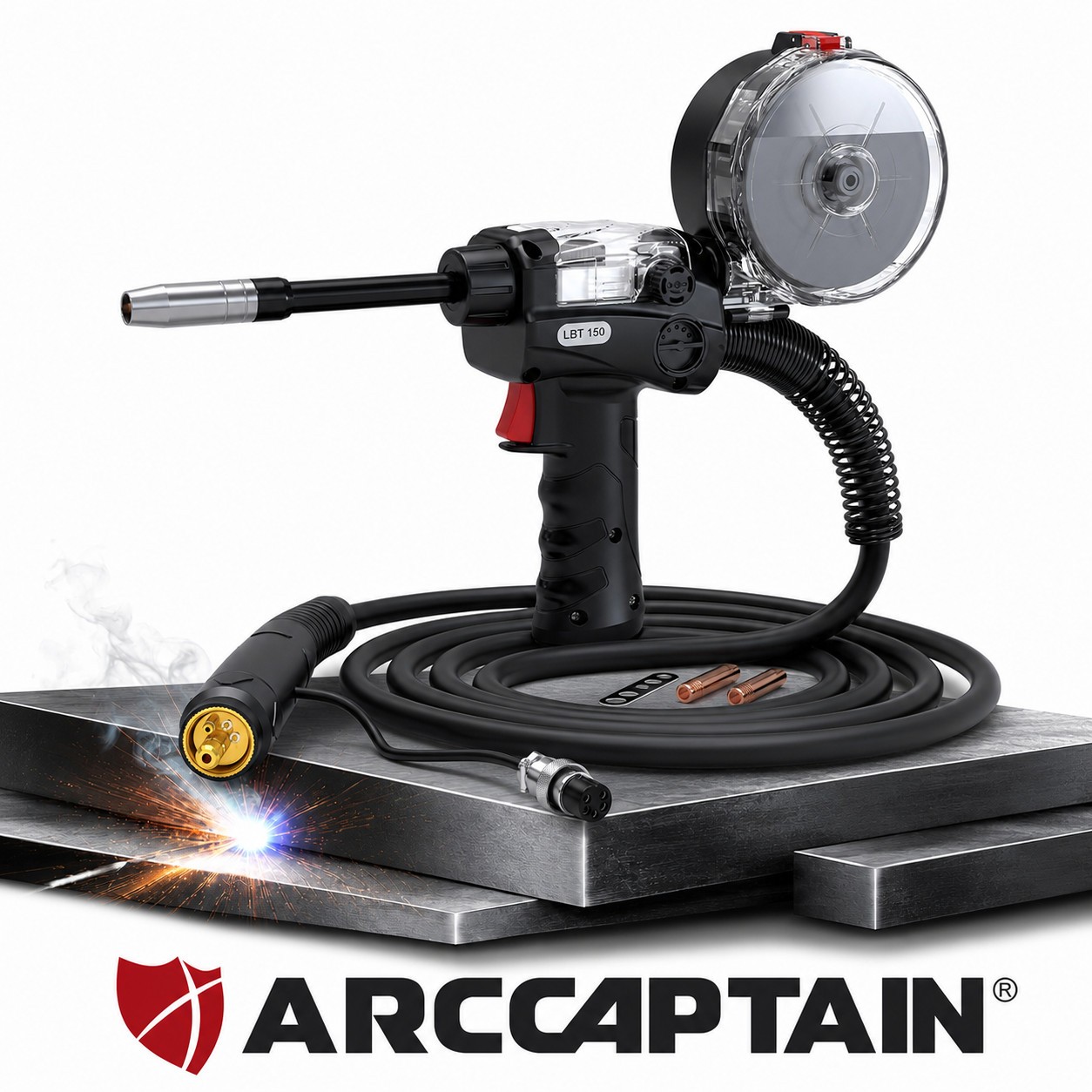 ARCCAPTAIN 5-Pin Spool Gun 150A for Aluminum Welding MIG205MP MIG205PRO MIG205DP