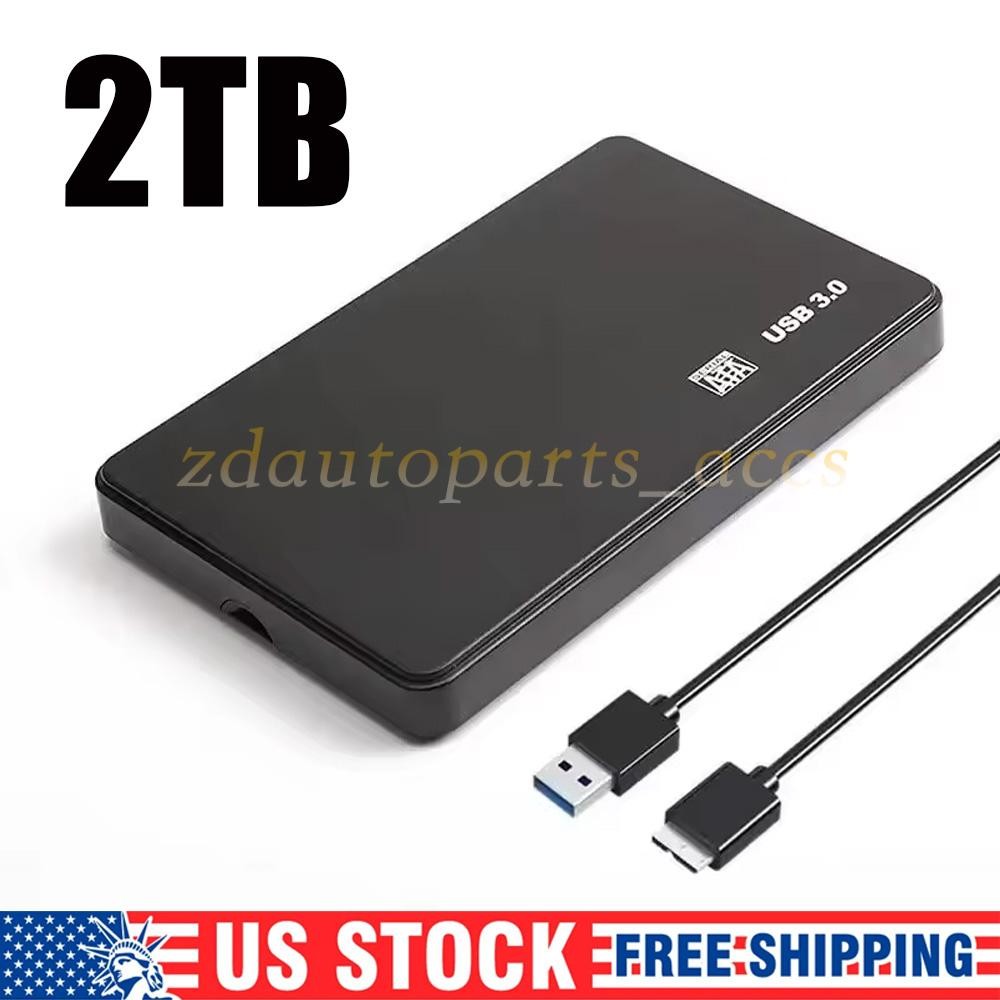 2TB External Hard Drive Portable HDD USB 3.0 Slim Storage PC Mac Laptop