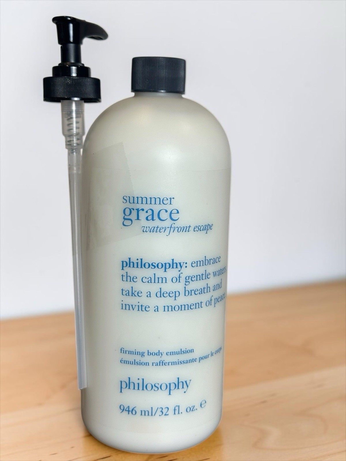 Philosophy Summer Grace Waterfront Escape Firming Body Emulsion 32 oz w/Pump