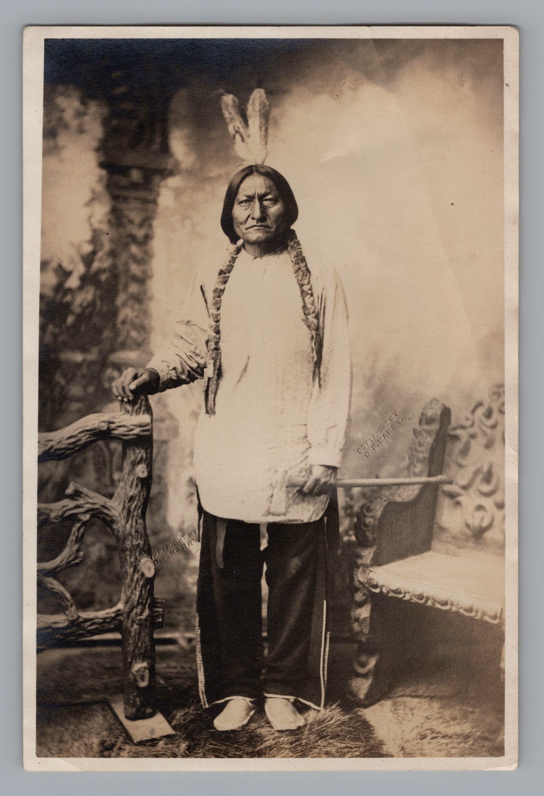 Antique 1890s Sitting Bull D.F. Barry Photo Print Native American Lakota Sioux Antique 1890s Sitting Bull D.F. Barry Photo Print Native American Lakota Sioux