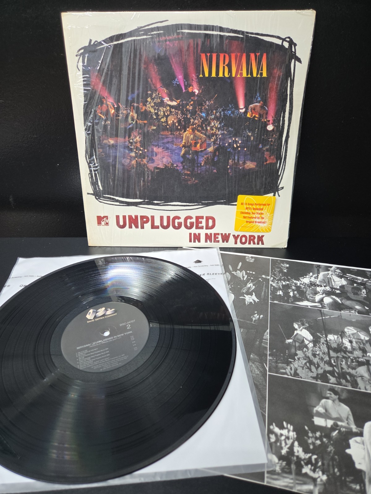 Nirvana Unplugged Lp Vinyl OG 1994 1st Press Shrink/Hype/Insert EX/NM- Nirvana Unplugged Lp Vinyl OG 1994 1st Press Shrink/Hype/Insert EX/NM-