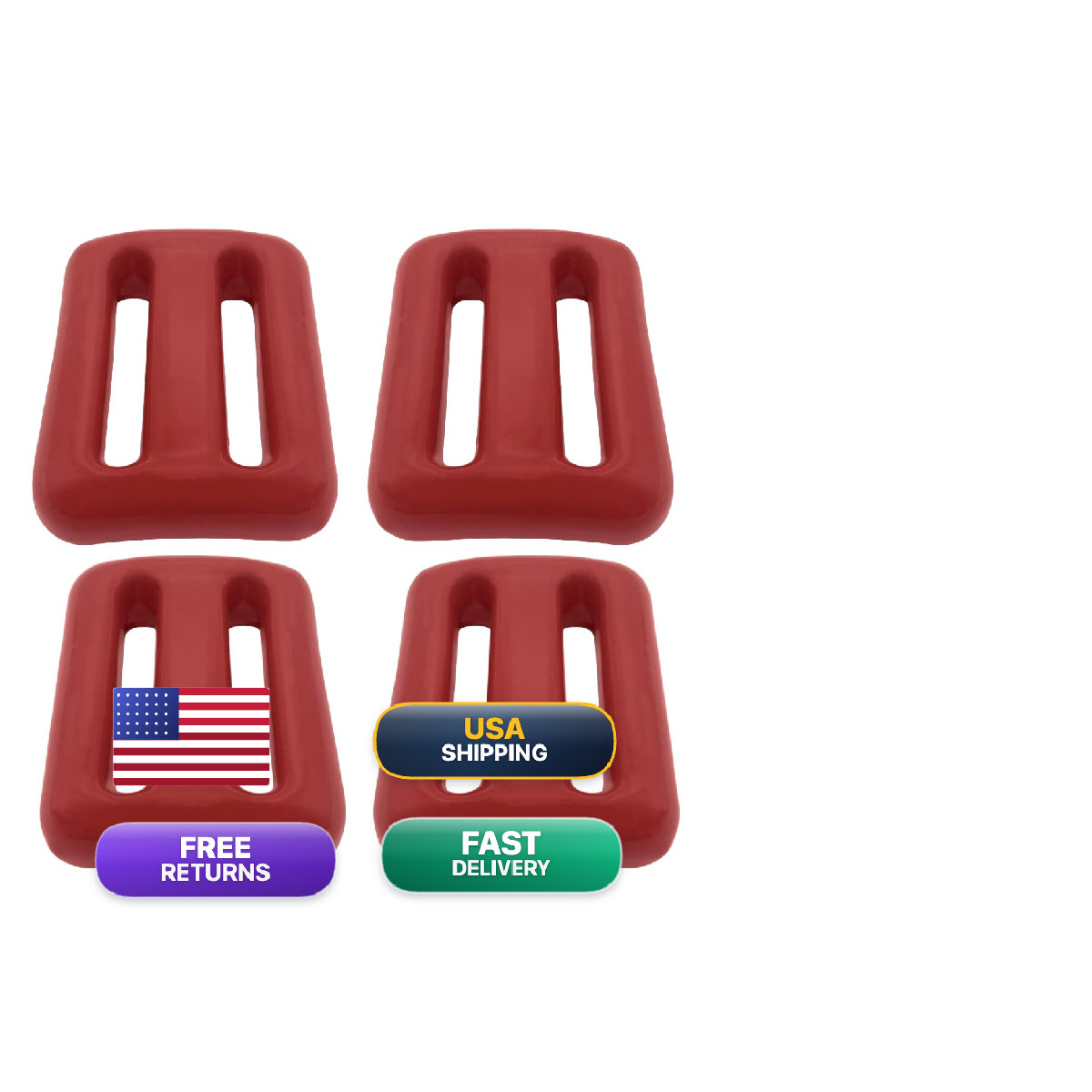 Poolzilla Diving Weight 4 Pack 2.2 Lb1 Kg For Scuba Diving Diving Weight In Red