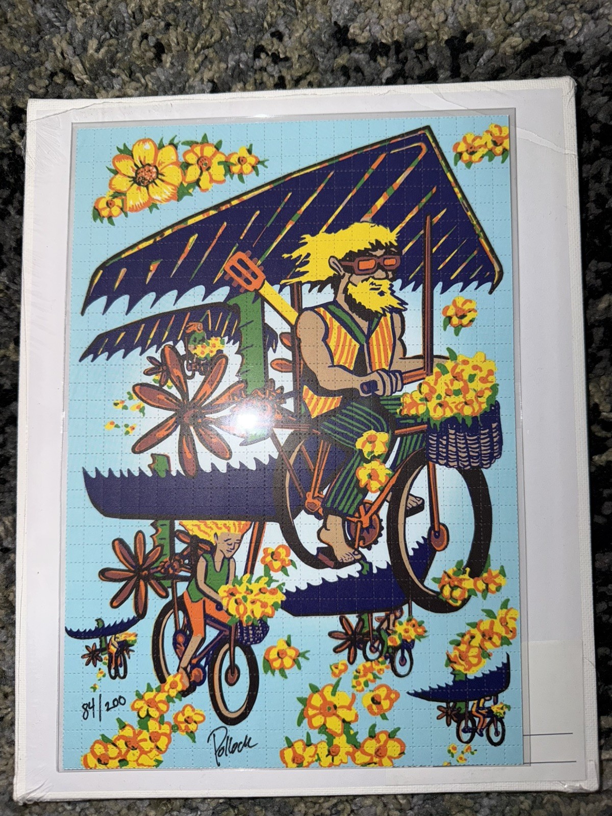 Jim Pollock Bicycle Day 2019 Blotter Art Print Shakedown Gallery LE 200 Jim Pollock Bicycle Day 2019 Blotter Art Print Shakedown Gallery LE 200