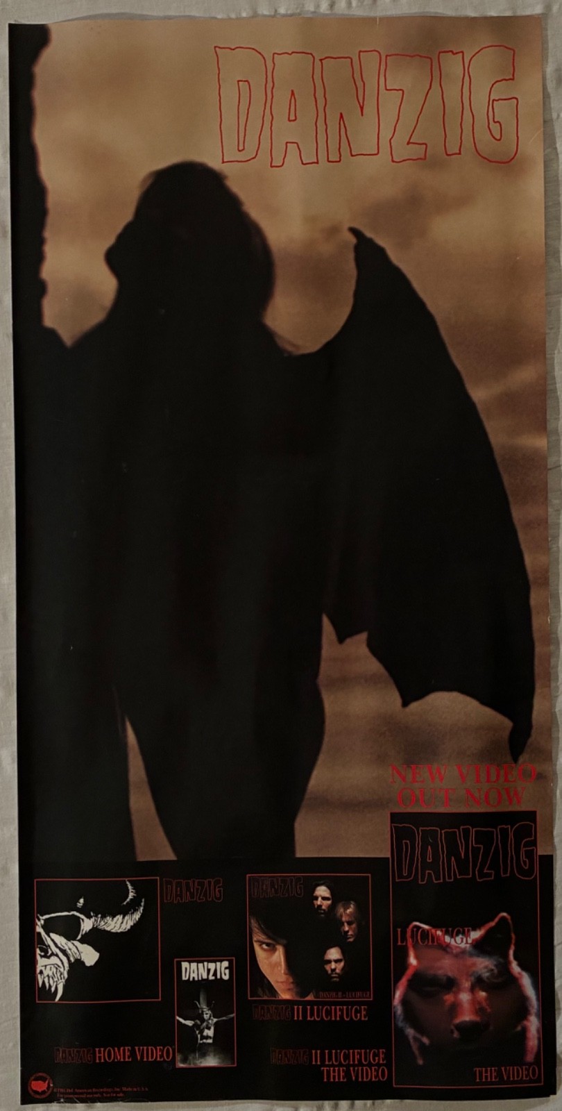 Danzig 1991 Promo Poster II Lucifuge
