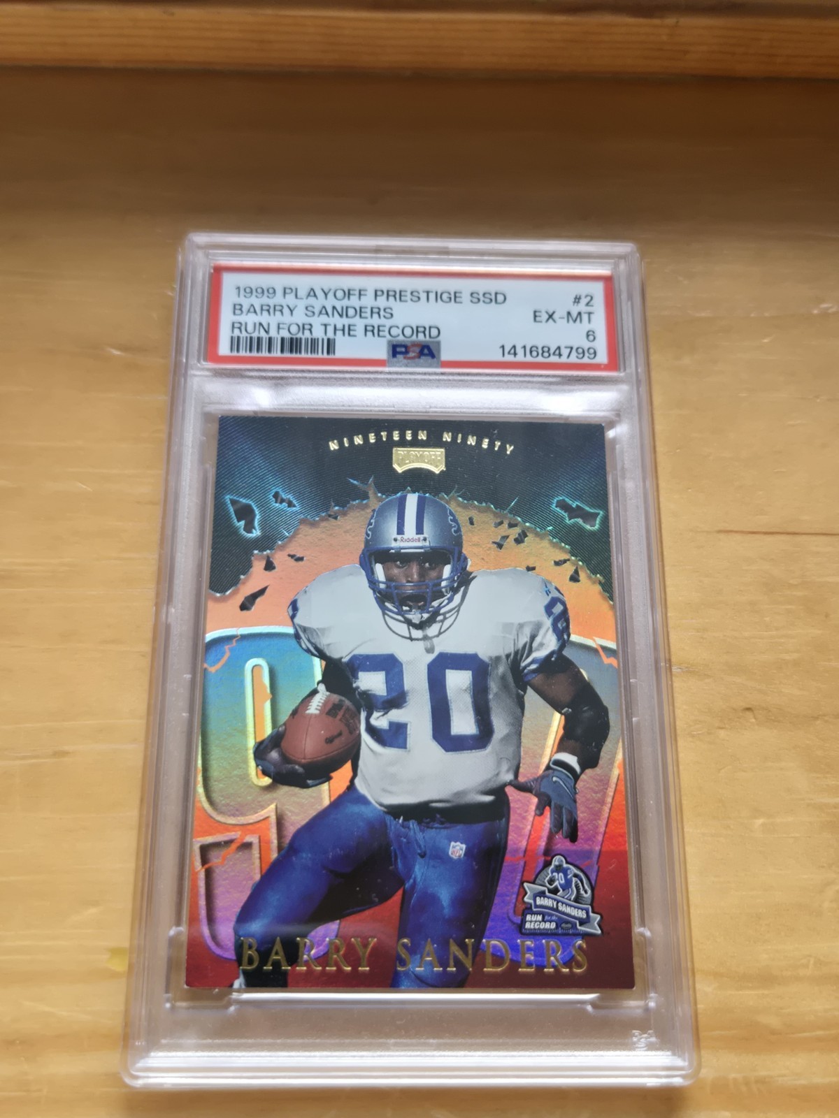 1999 Playoff #02 Barry Sanders Prestige SSD Run Record PSA 6. 77/90 1999 Playoff #02 Barry Sanders Prestige SSD Run Record PSA 6. 77/90