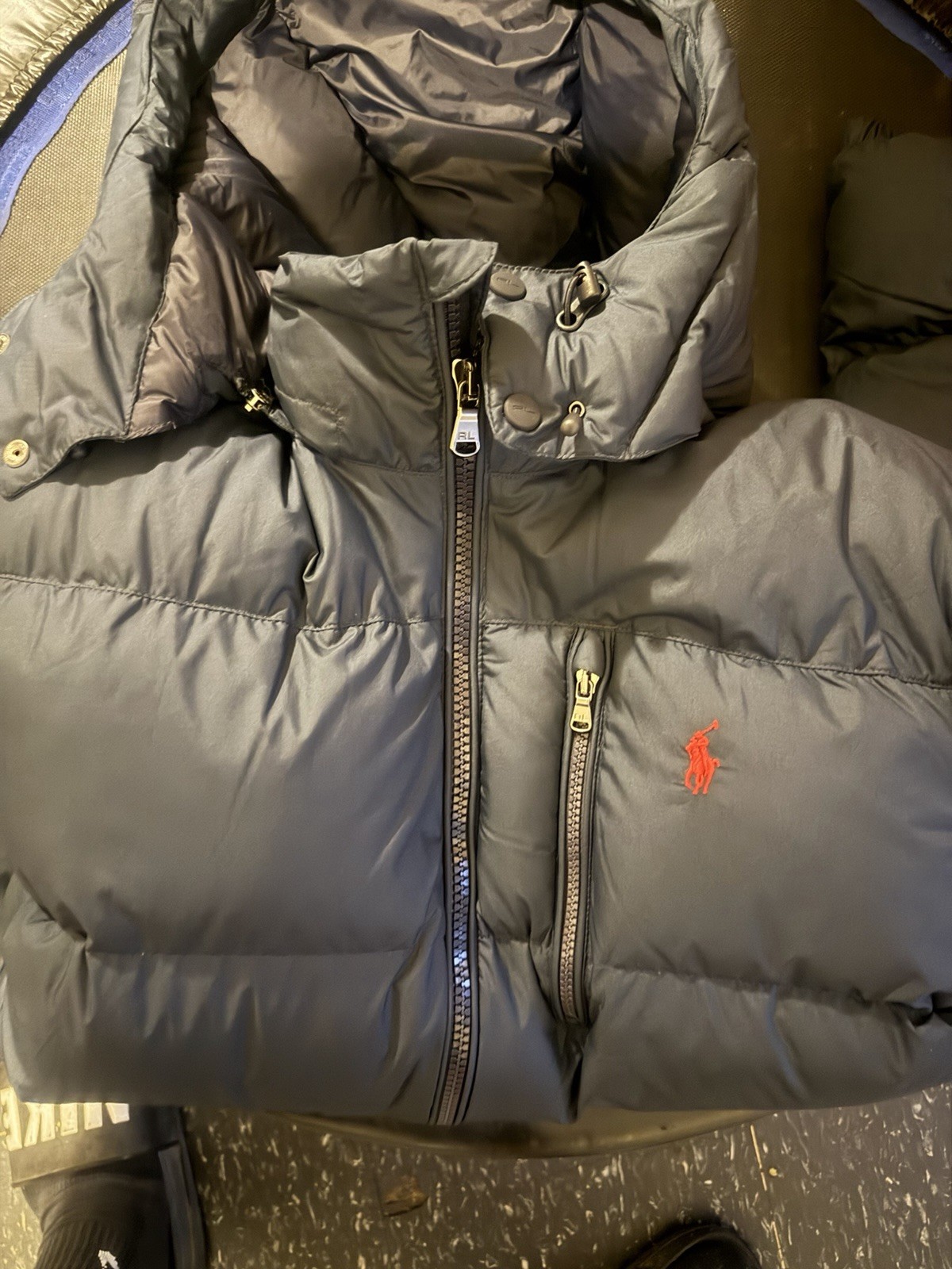 Polo Ralph Lauren Navy Down Puffer Jacket Men’s 2XL Regular Fit Full Zip Polo Ralph Lauren Navy Down Puffer Jacket Men’s 2XL Regular Fit Full Zip