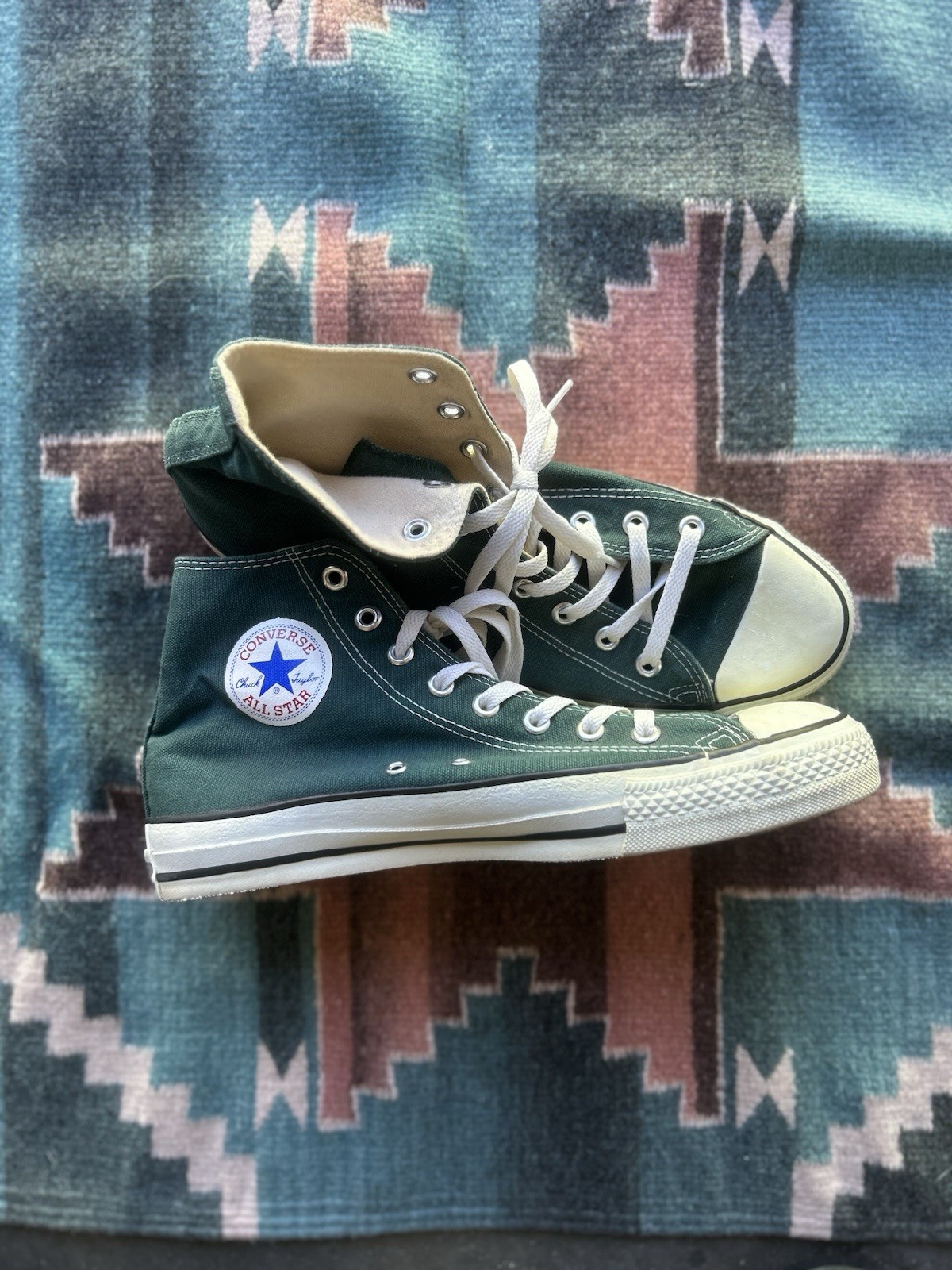 90s Made In USA Converse Mens Size 11 Chuck Taylor All Star High Top Green 90s Made In USA Converse Mens Size 11 Chuck Taylor All Star High Top Green