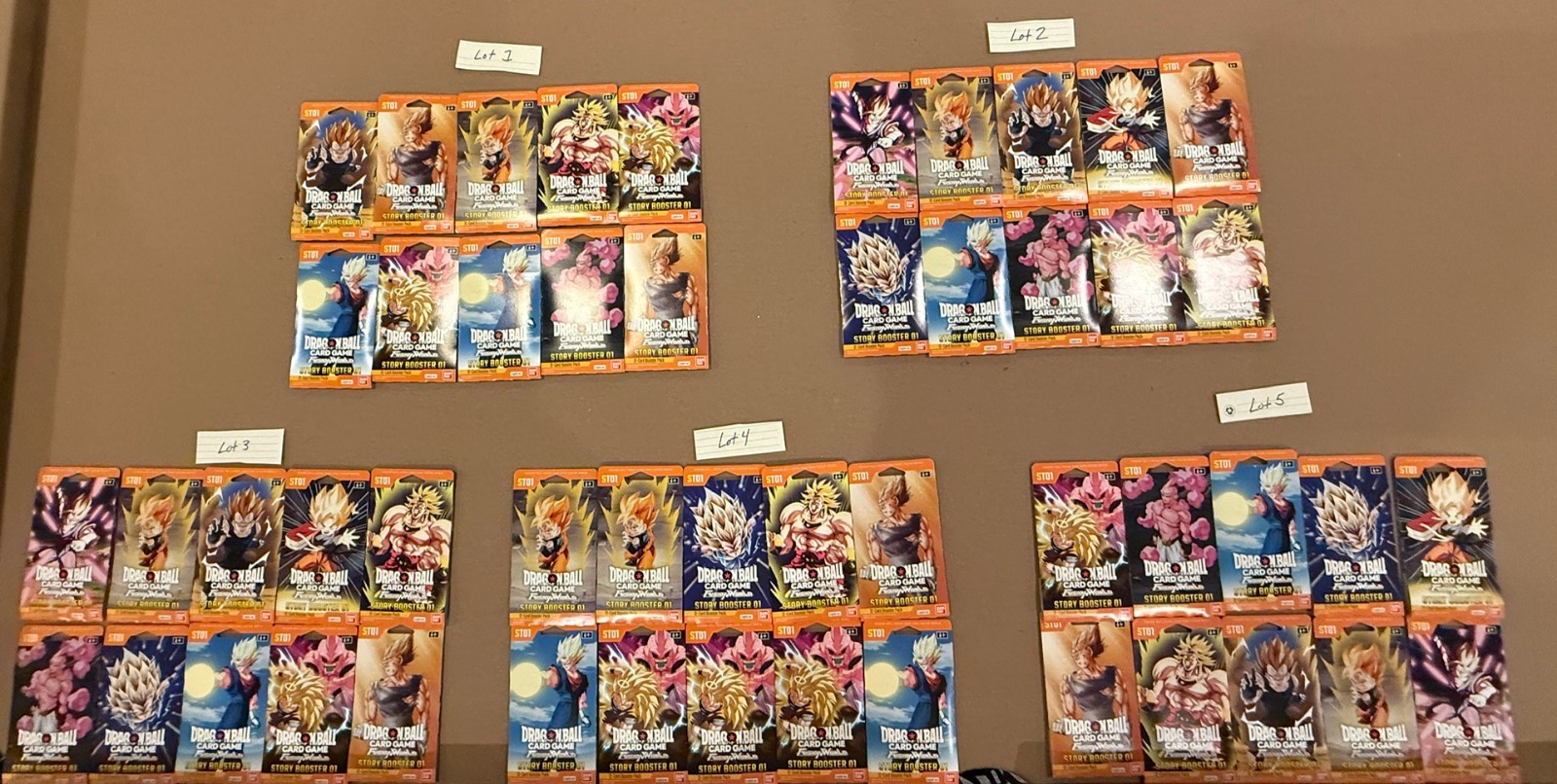 Bandai Dragon Ball Z Fusion World Story Booster 01 ST01 Lot of 10 Packs