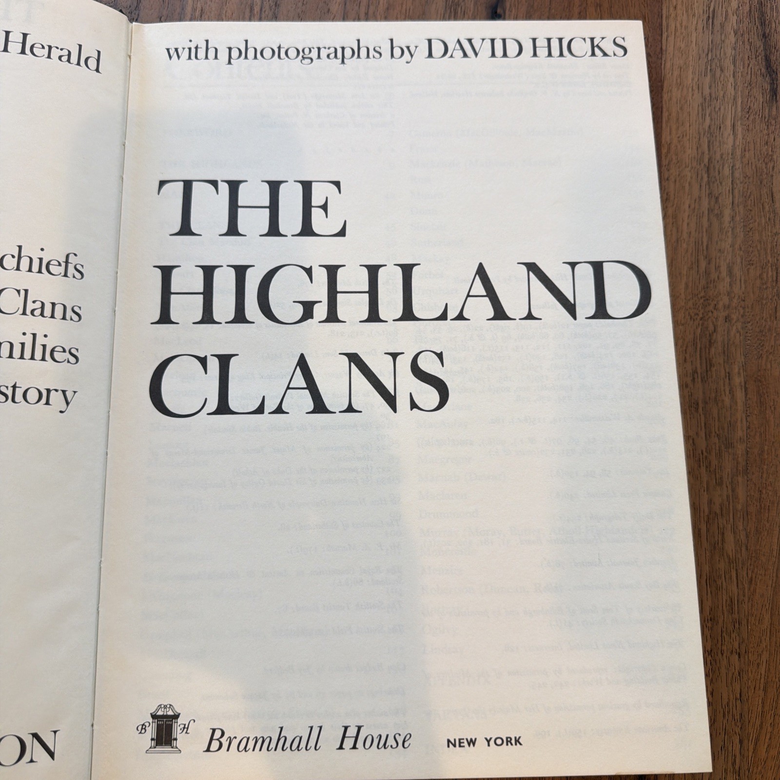 THE HIGHLAND CLANS, Clan Chiefs and Families, 1967, 1st Ed., Fine Condition