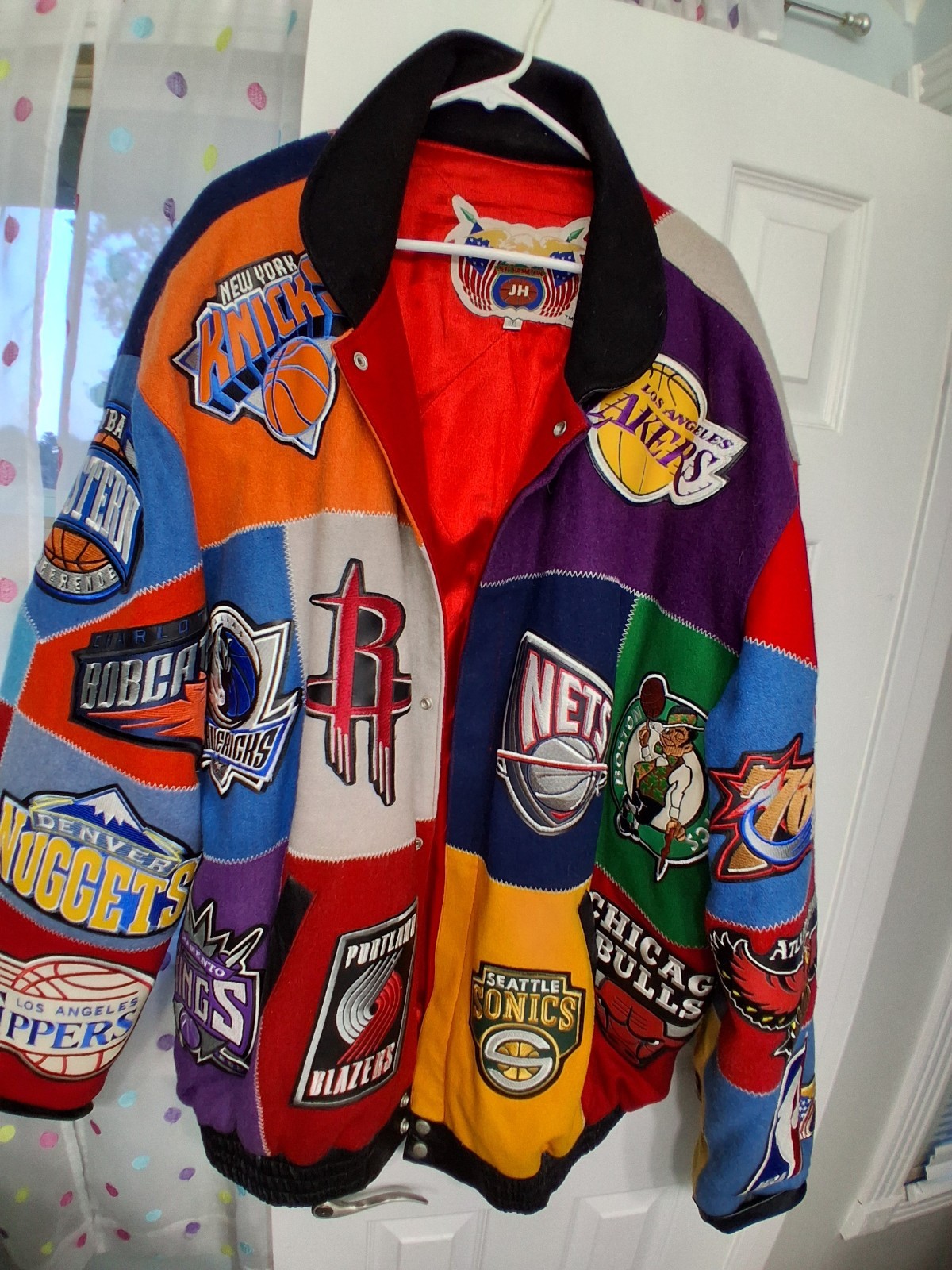 Vintage Jeff Hamilton 1990's NBA Full Patch Heavy Jacket Size 6xl