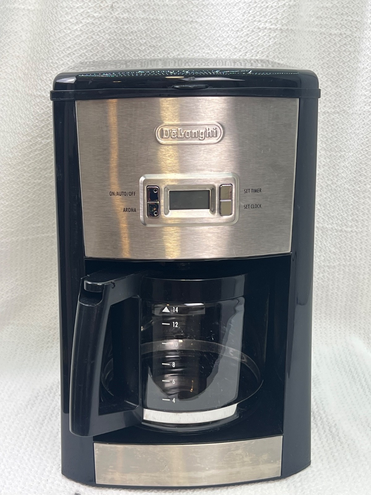 DeLonghi DC312T 14 Cup Programmable Coffee Maker Stainless Tested Complete