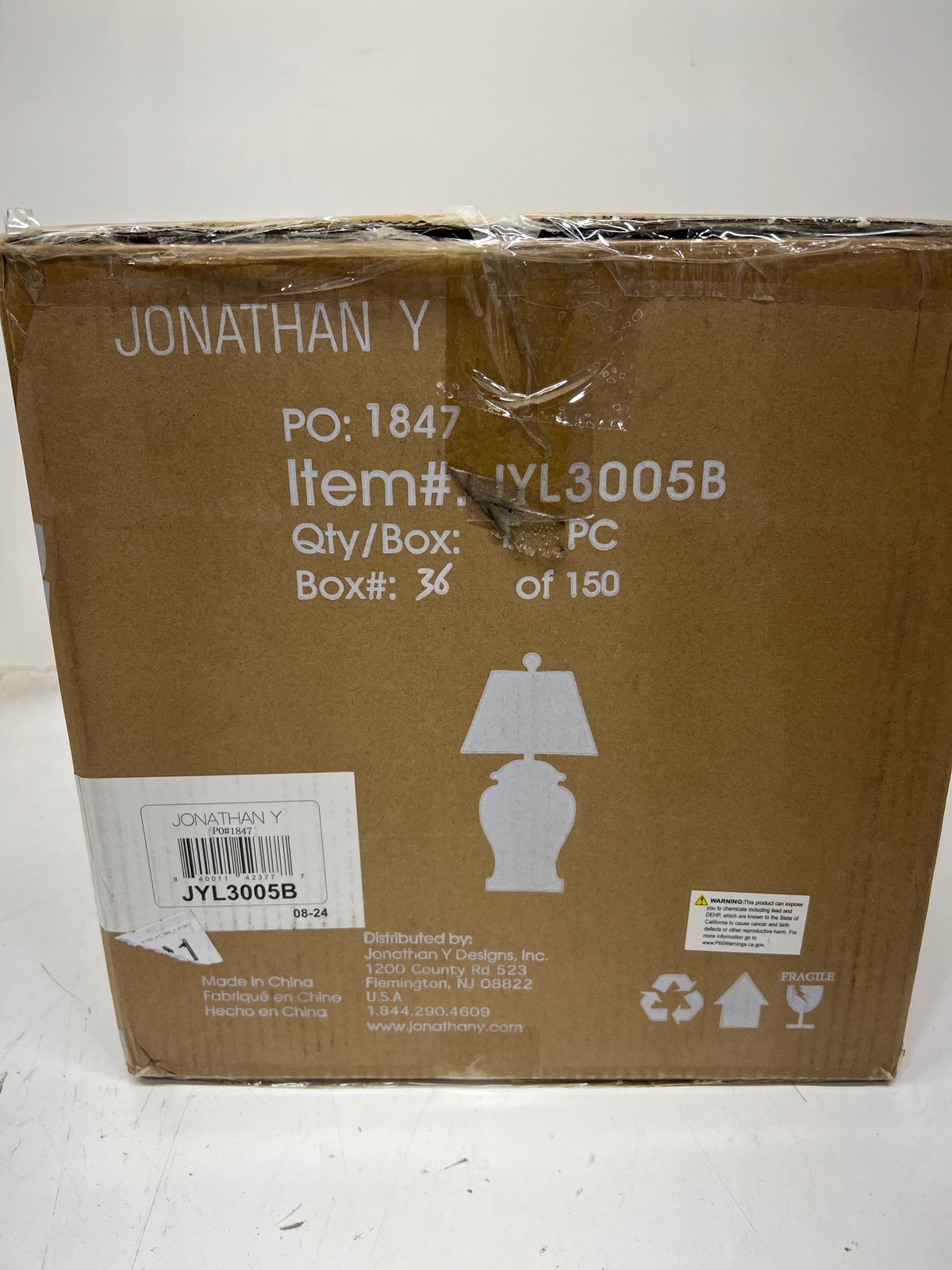 Jonathan Y Penelope 22 in. Green/White Chinoiserie Classic LED Table Lamp