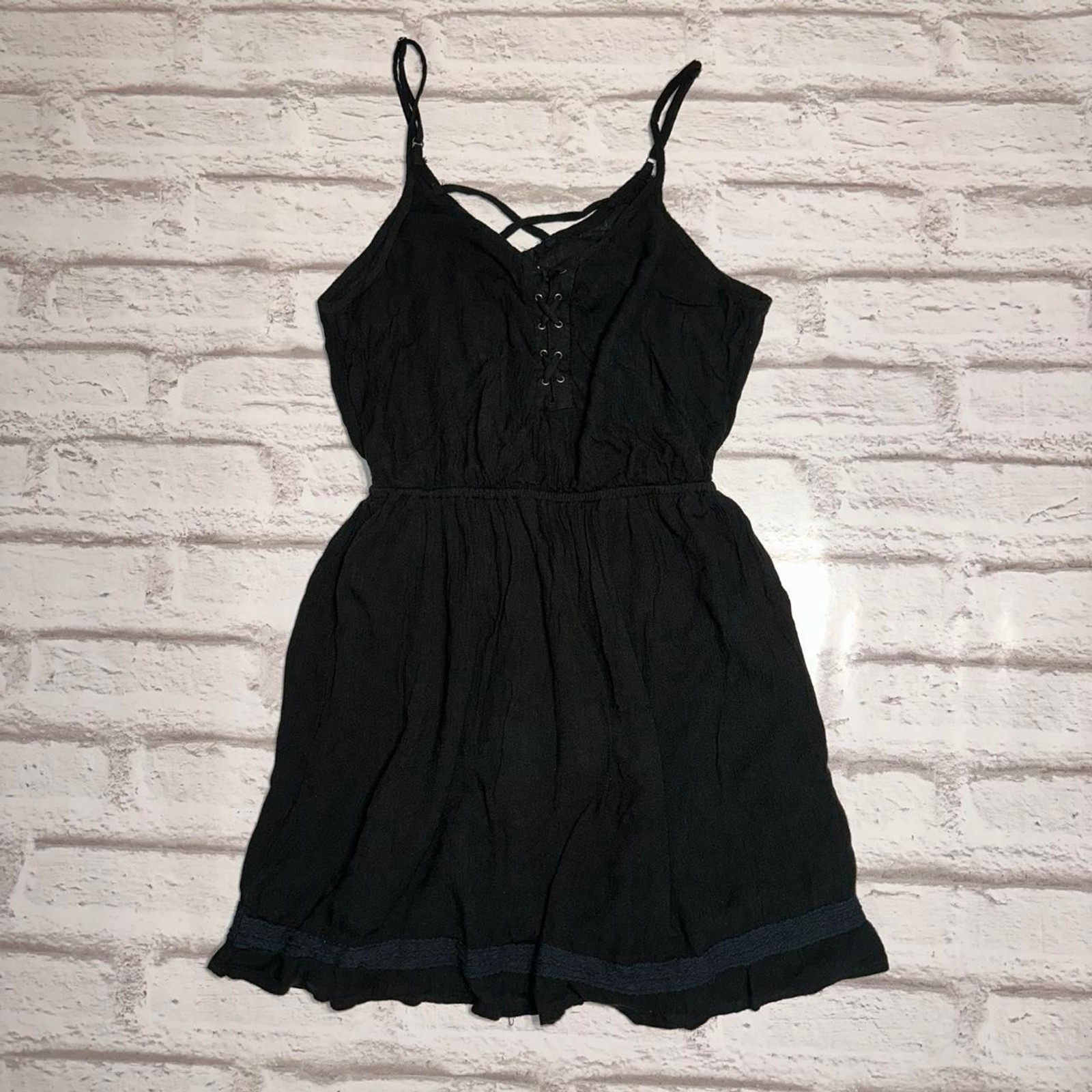 Hollister-co Women\'s Black and Grey Dress