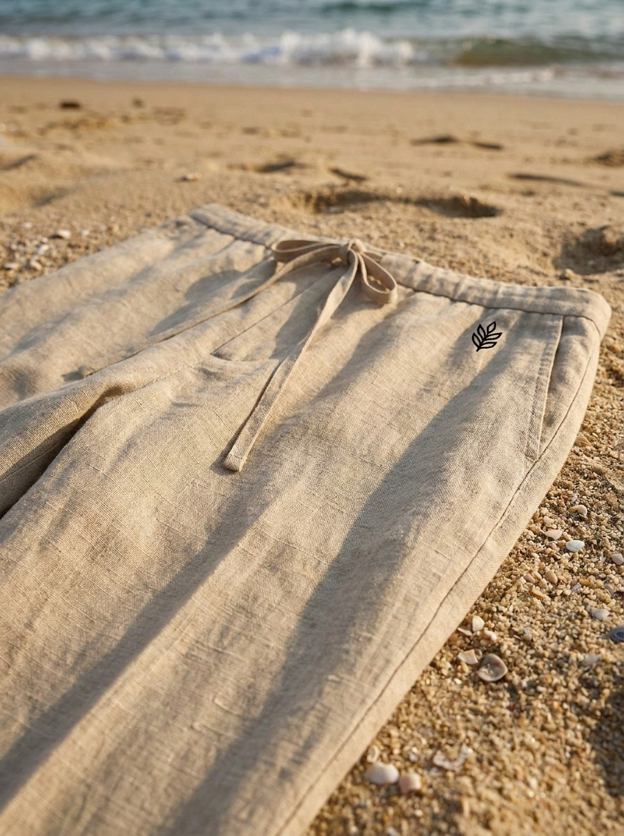 Essenza di Lino Pants 100% Italian Linen Yucatan Mexico Handcrafted Luxury
