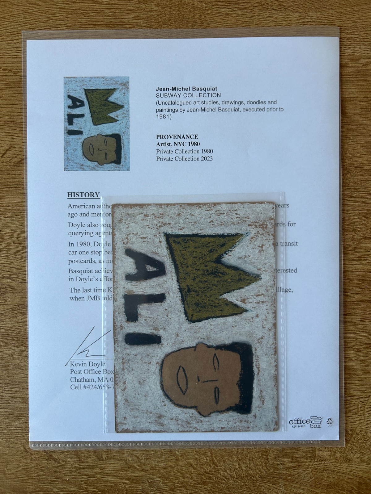 Jean-Michel Basquiat Original SAMO 1980 Souvenir Postcard ALI