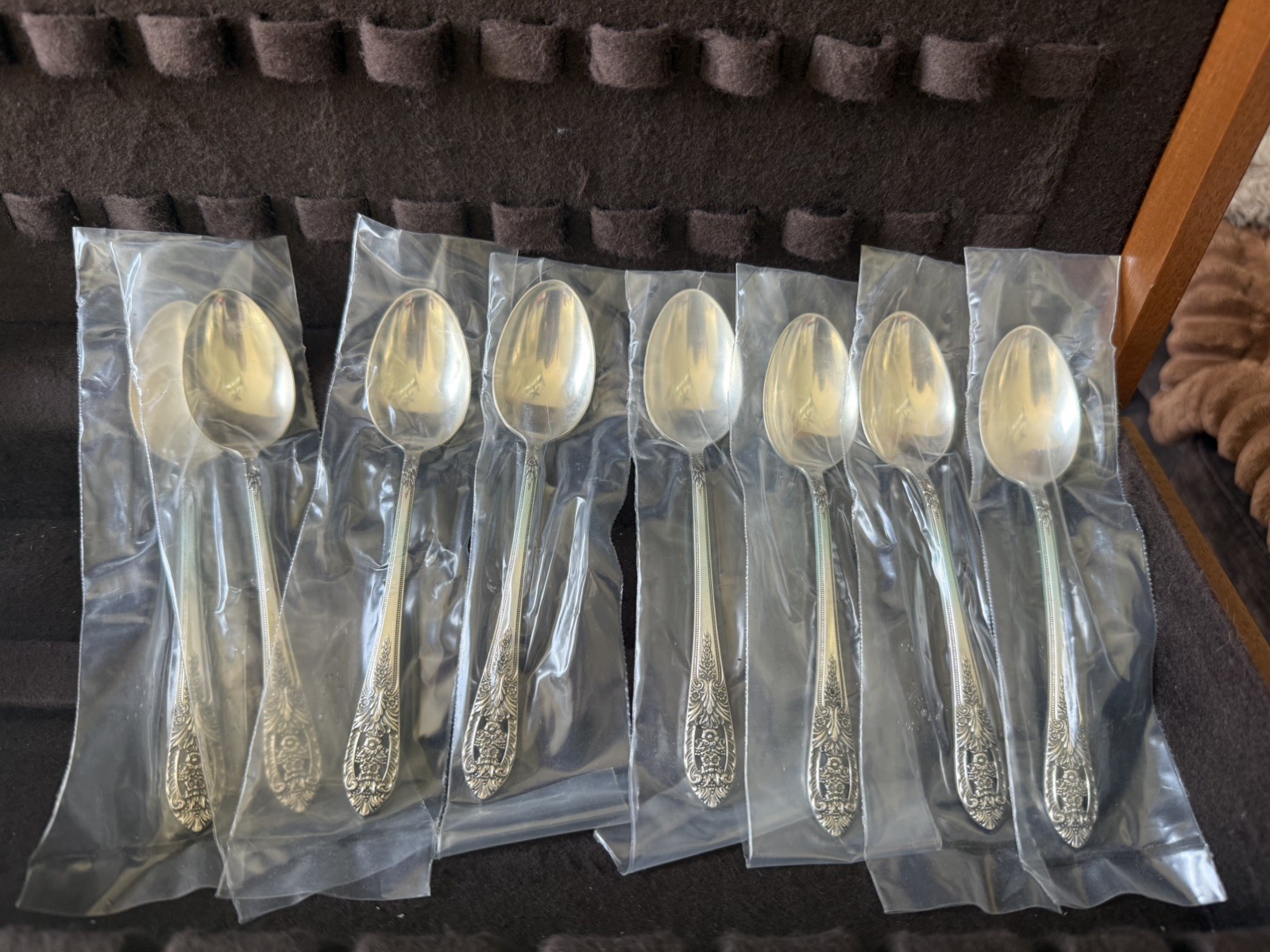 Crown Princess International Sterling Silver Flatware Set 24p Factory sealed Crown Princess International Sterling Silver Flatware Set 24p Factory sealed