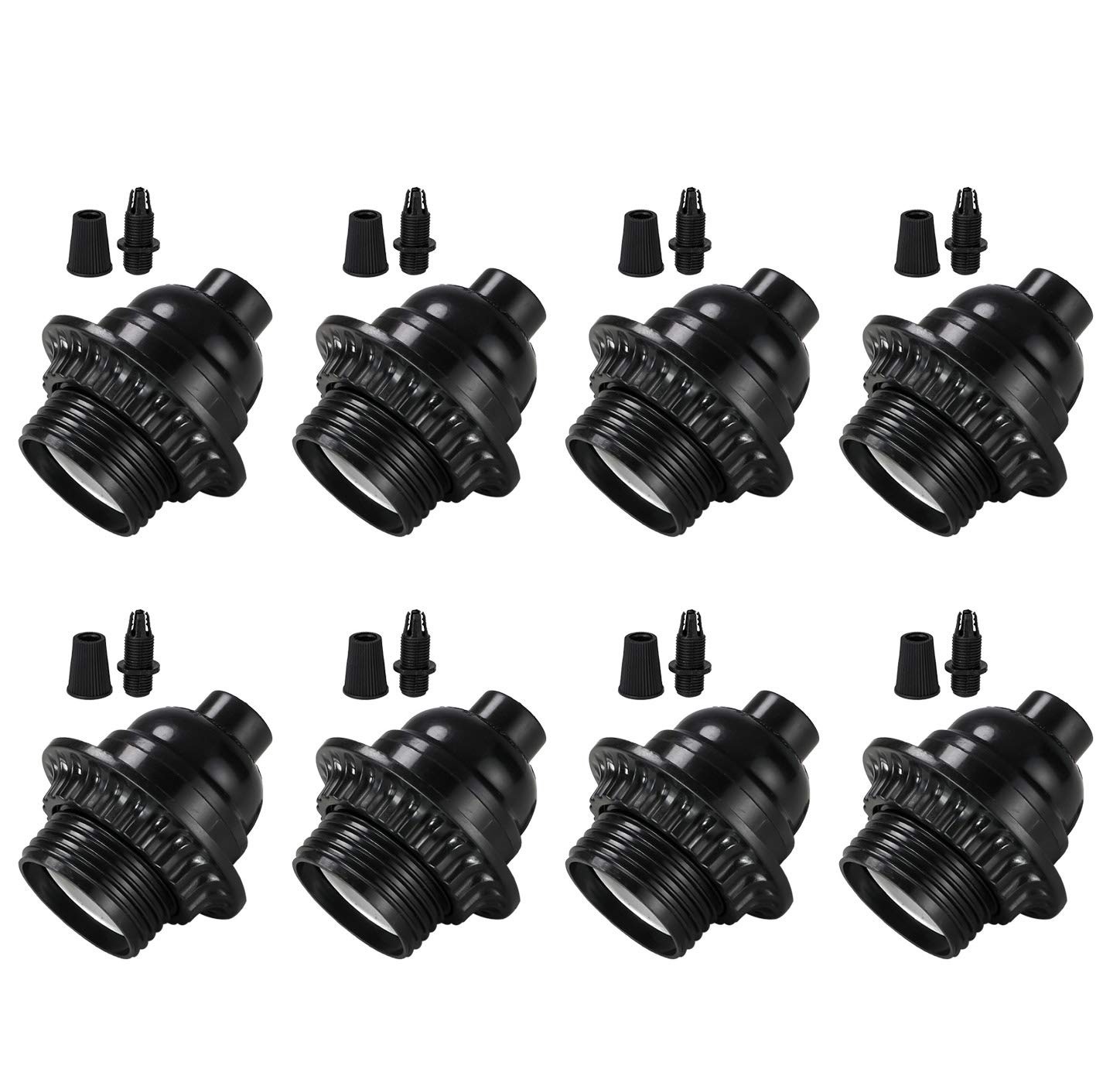 Aplstar Black E26/ E27 Light Sockets, Retro Edison Lamp Holder with E26...