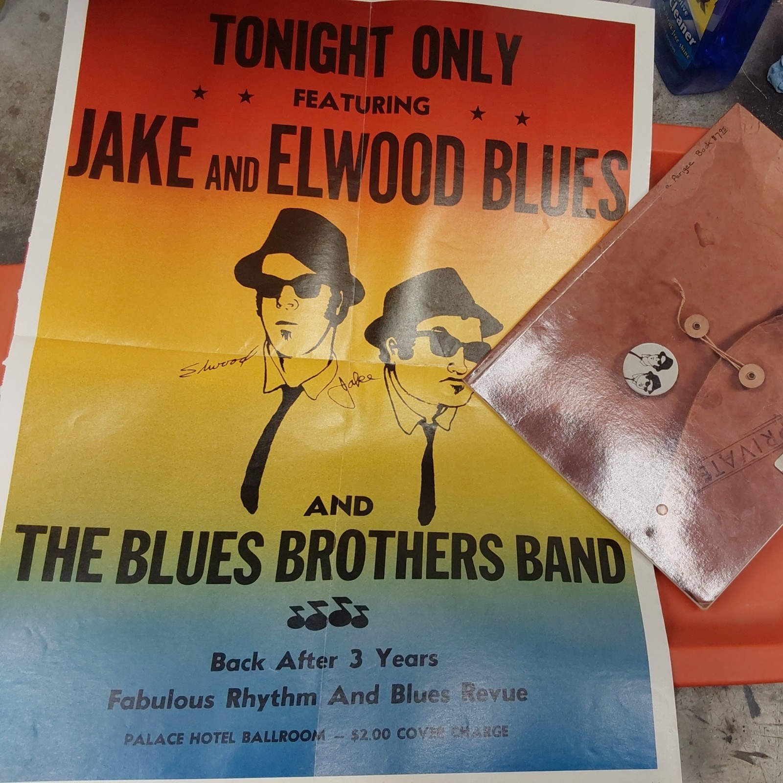 Blues Brothers Private 1980 1st Printing Book w/ Original Poster Belushi Aykroyd