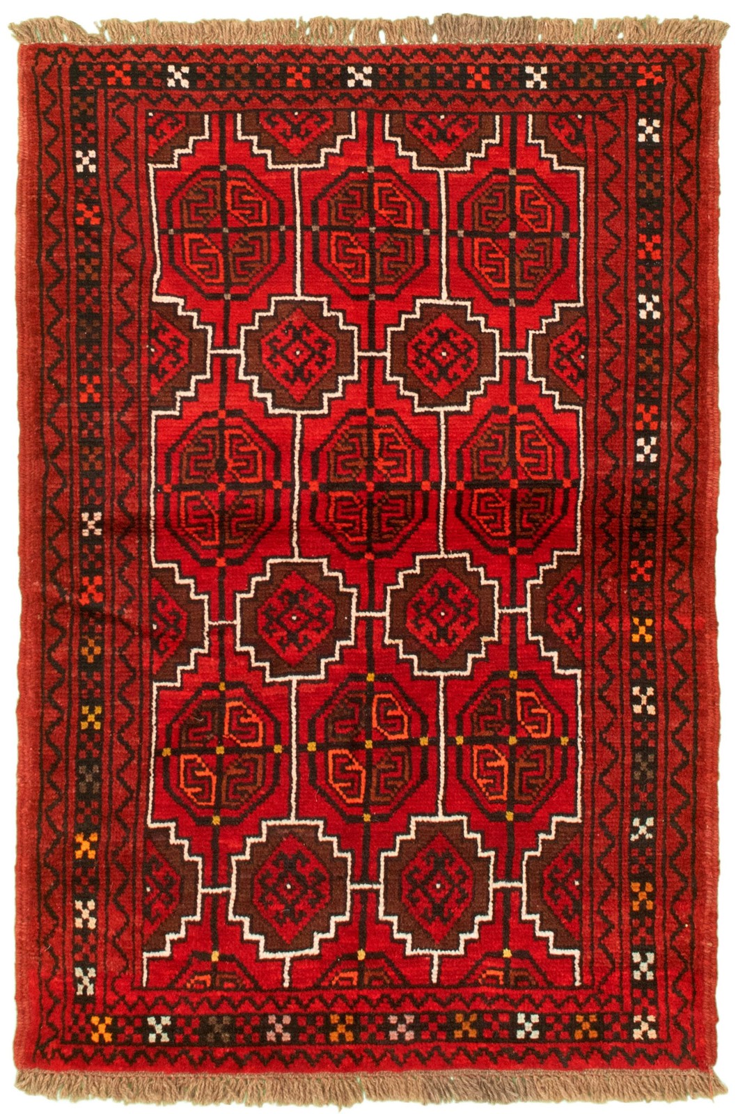 Vintage Traditional Hand-Knotted Area Rug 3\'7\