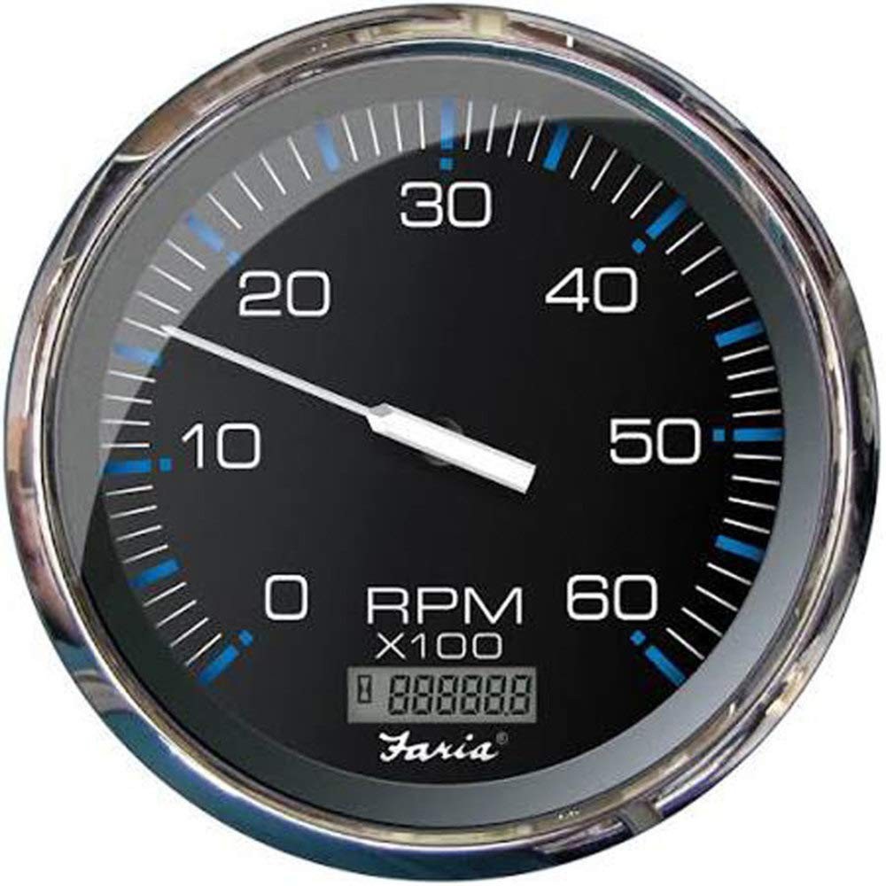 Faria Beede Instruments BEEDE 33763 Chesapeake Stainless Steel Tachometer Hourme