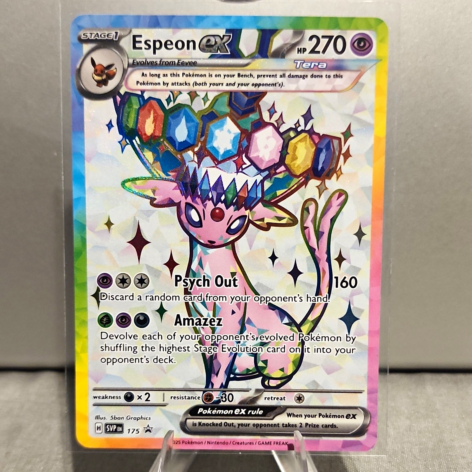 2025 Pokémon TCG Espeon ex - SVP 175 Promo Full Art Rare NM 2025 Pokémon TCG Espeon ex - SVP 175 Promo Full Art Rare NM
