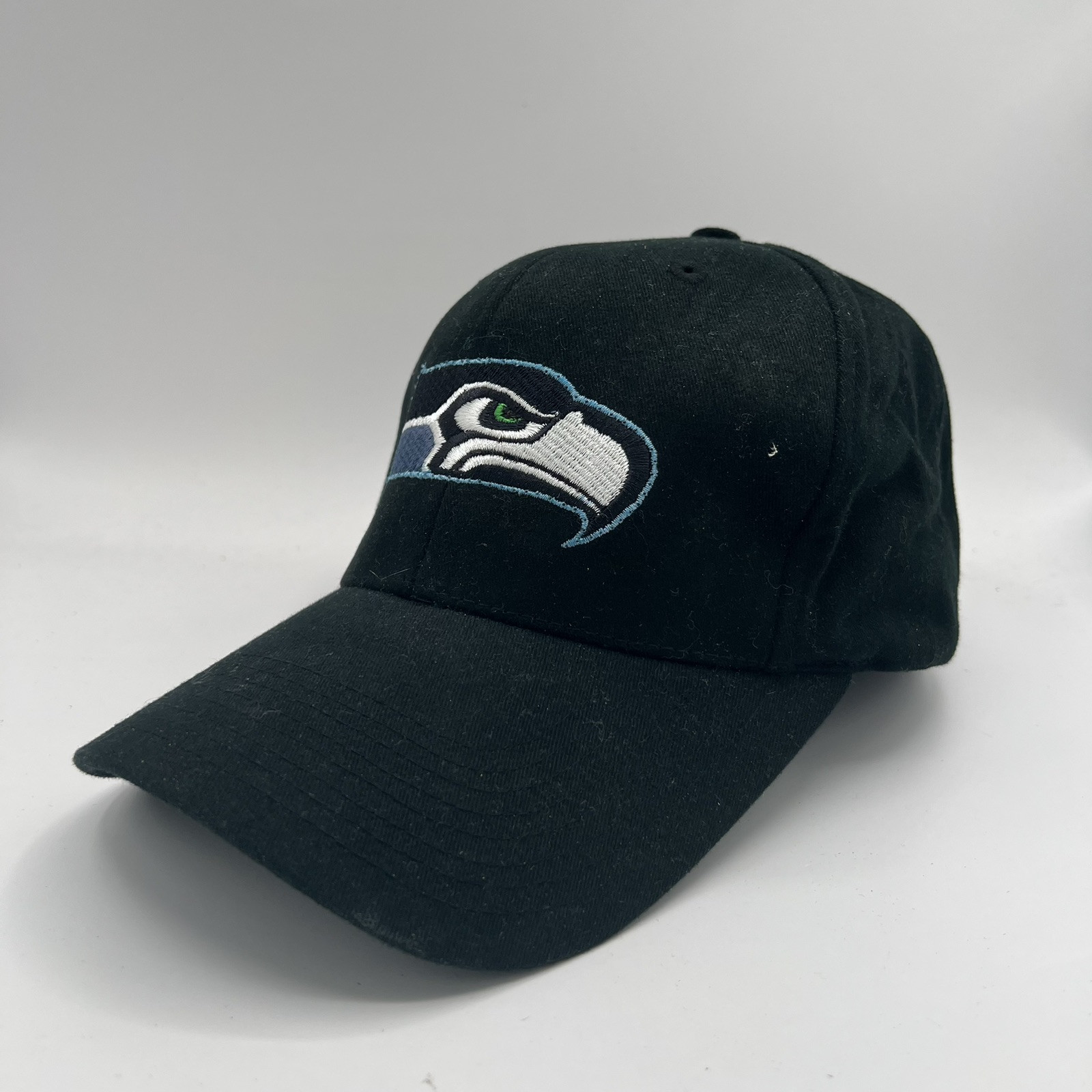 Vintage Seattle Seahawks NFL Football Logo 7 Lights Up Cap Hat Strap Back Read