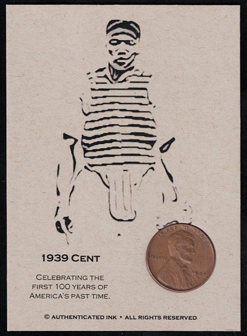 JOSH GIBSON -Original 1939 Lincoln Wheat Cent Coin Card - NEGRO LEAGUE LEGEND JOSH GIBSON -Original 1939 Lincoln Wheat Cent Coin Card - NEGRO LEAGUE LEGEND
