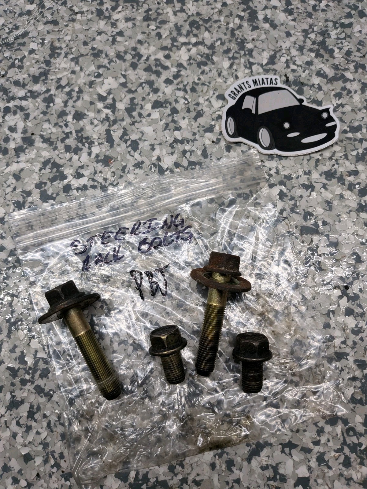 1999-2005 NB Mazda Miata Front Subframe Steering Rack Bolts MX-5 OEM