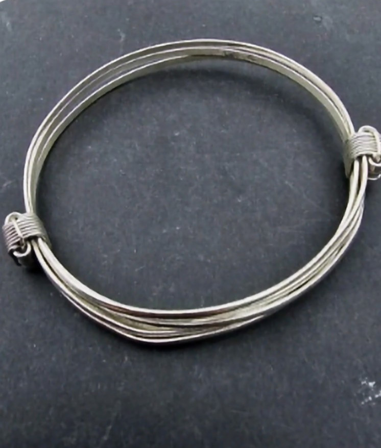 African- Elephant Hair Style Bracelet- Silver- Handmade in Kenya- New