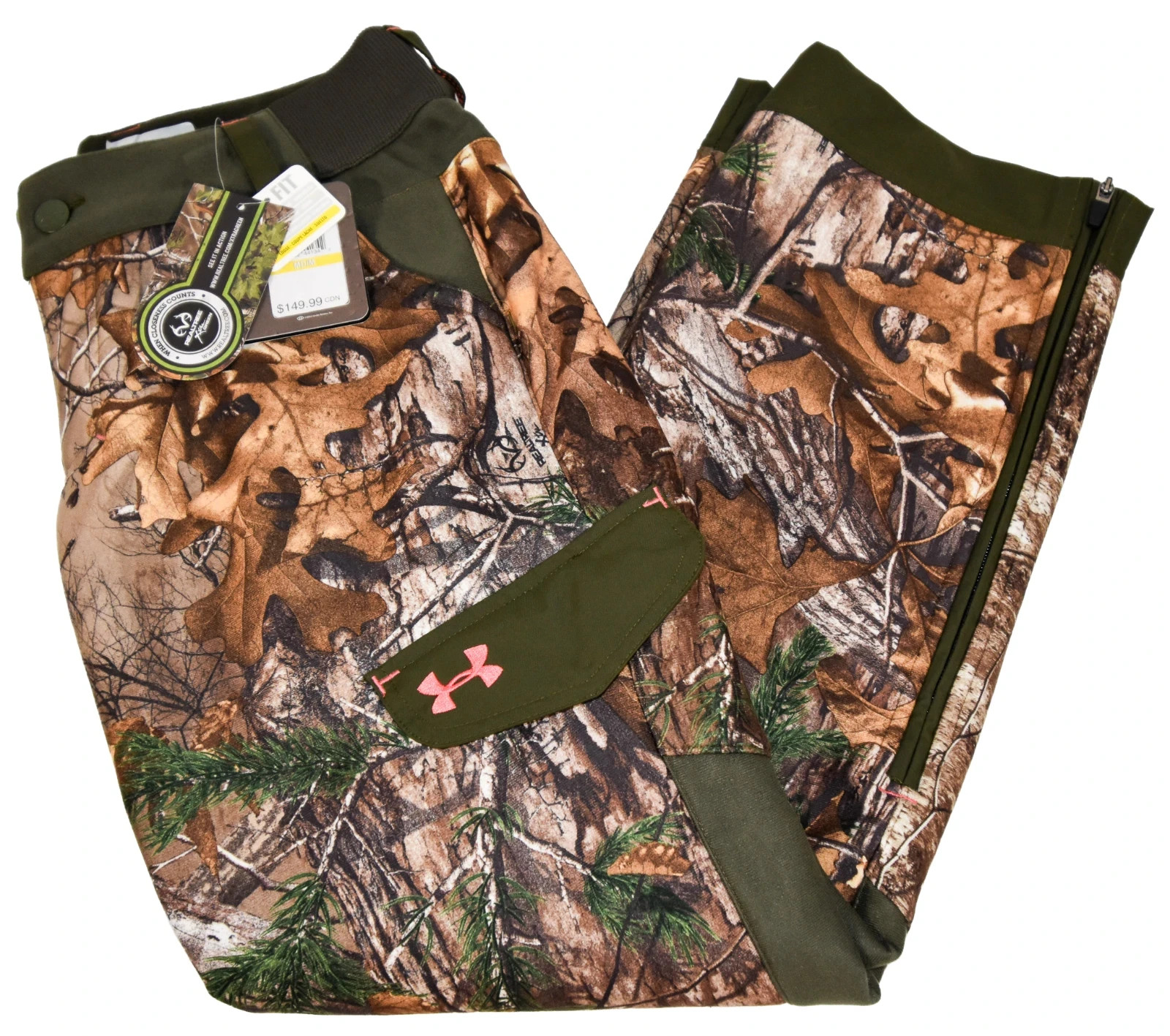 Under Armour Women\'s Medium UA ColdGear RealTree Water Resistant Hunting Pants Under Armour Women\'s Medium UA ColdGear RealTree Water Resistant Hunting Pants